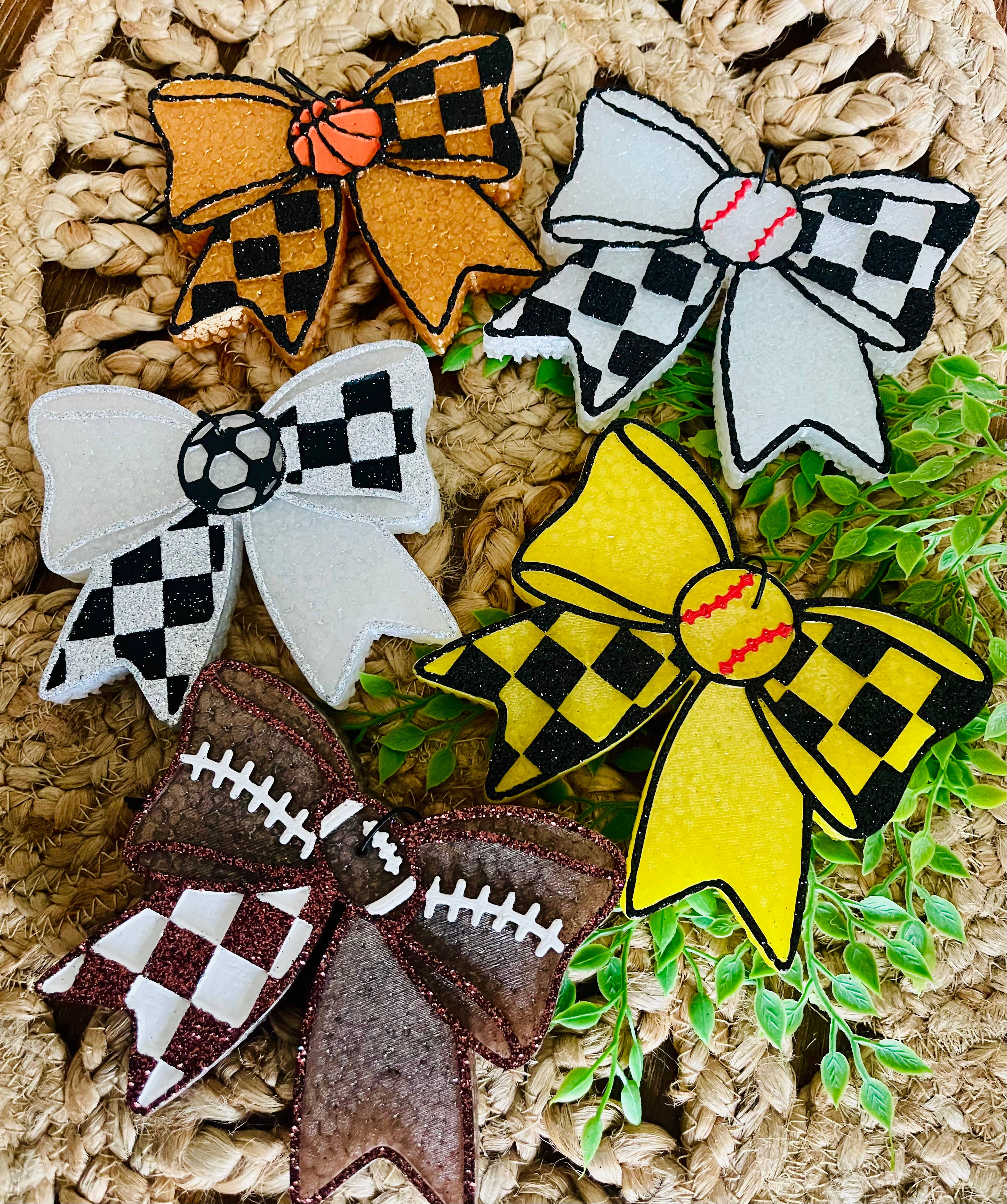 Basketball Bow Car Freshie