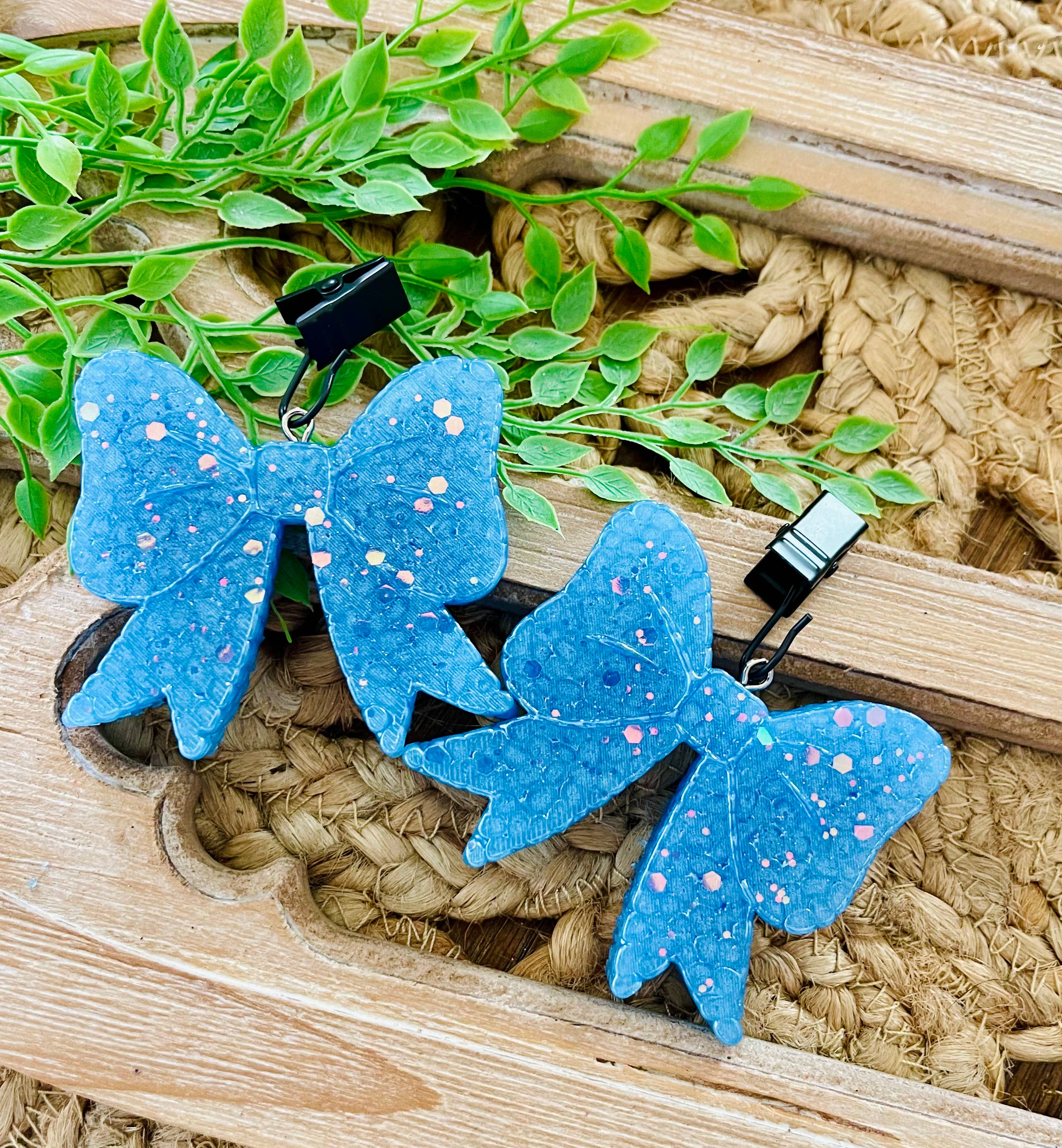 Glitter Bow Vent Car Freshie Set of 2