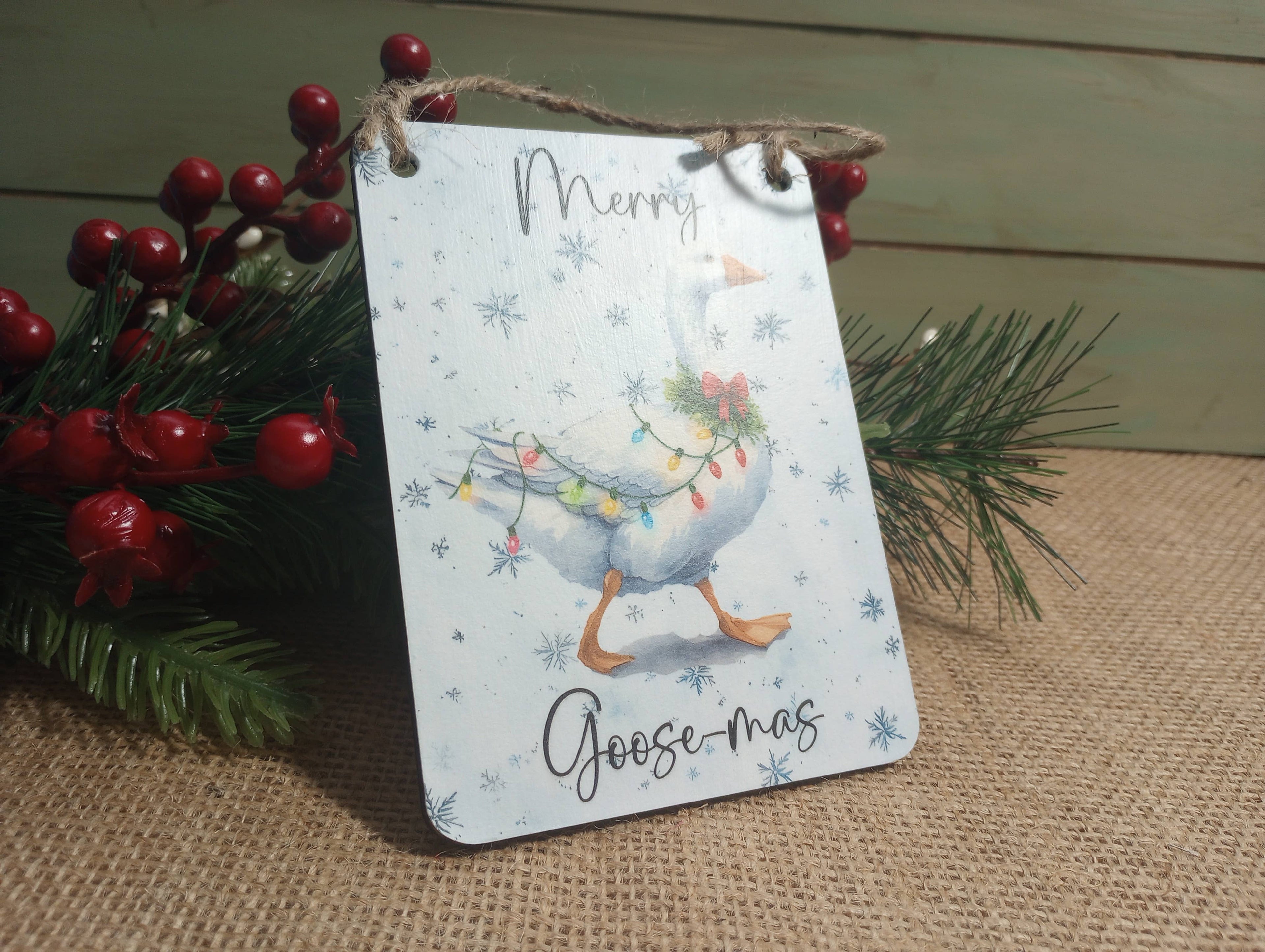 Goose Christmas Ornament - Merry Goosemas