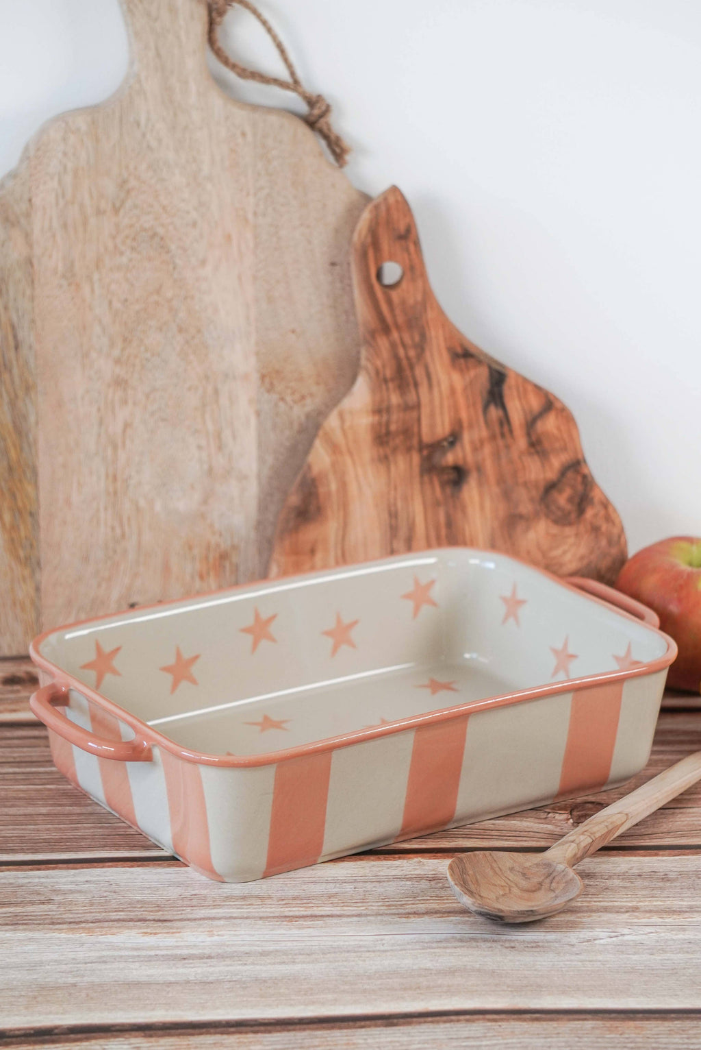 Hand Painted Stars Ceramic Baking Dish