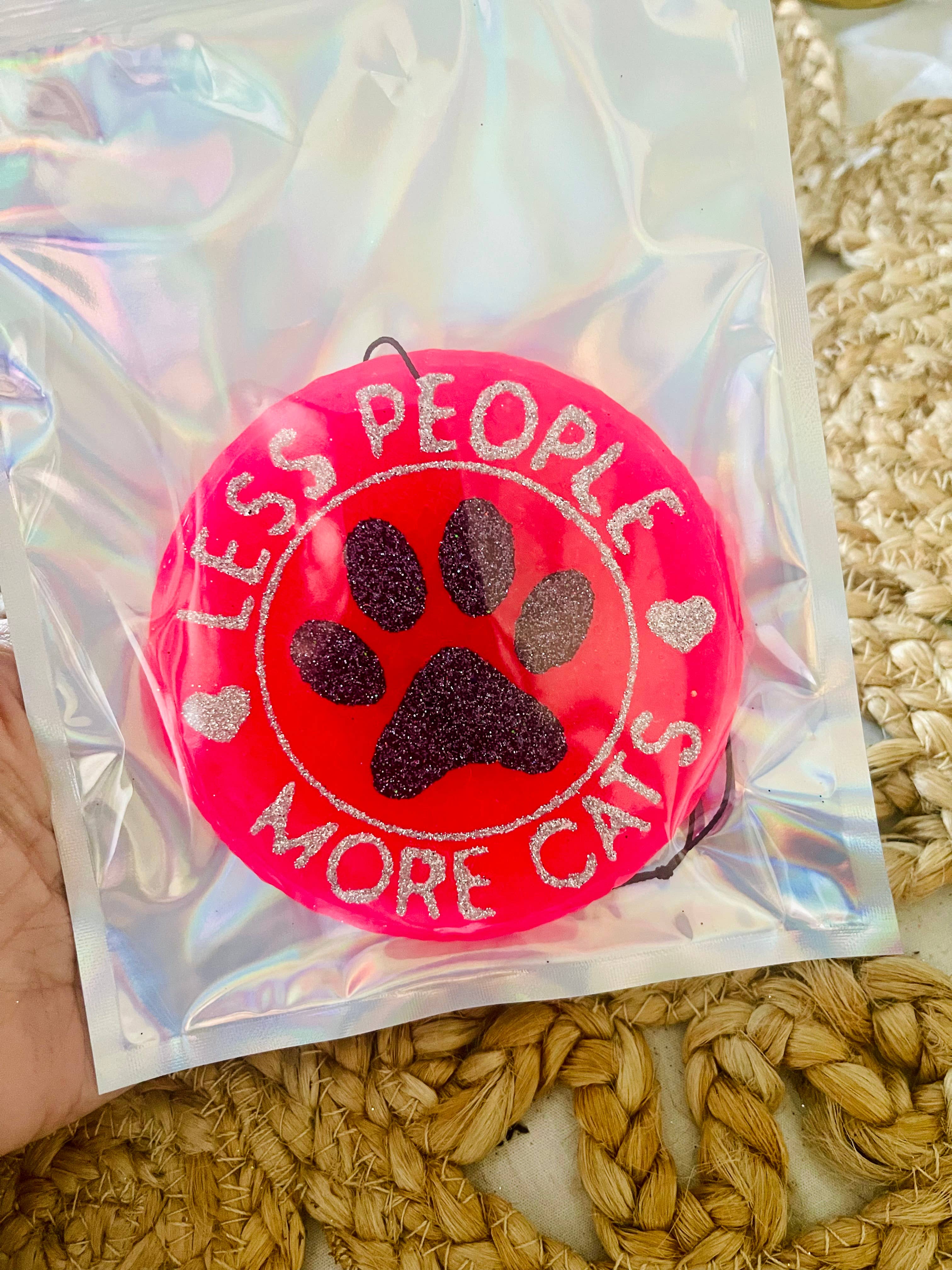 Less People More Cats Car Freshie