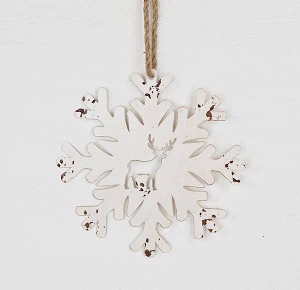 Vintage Metal Snowflake Ornament