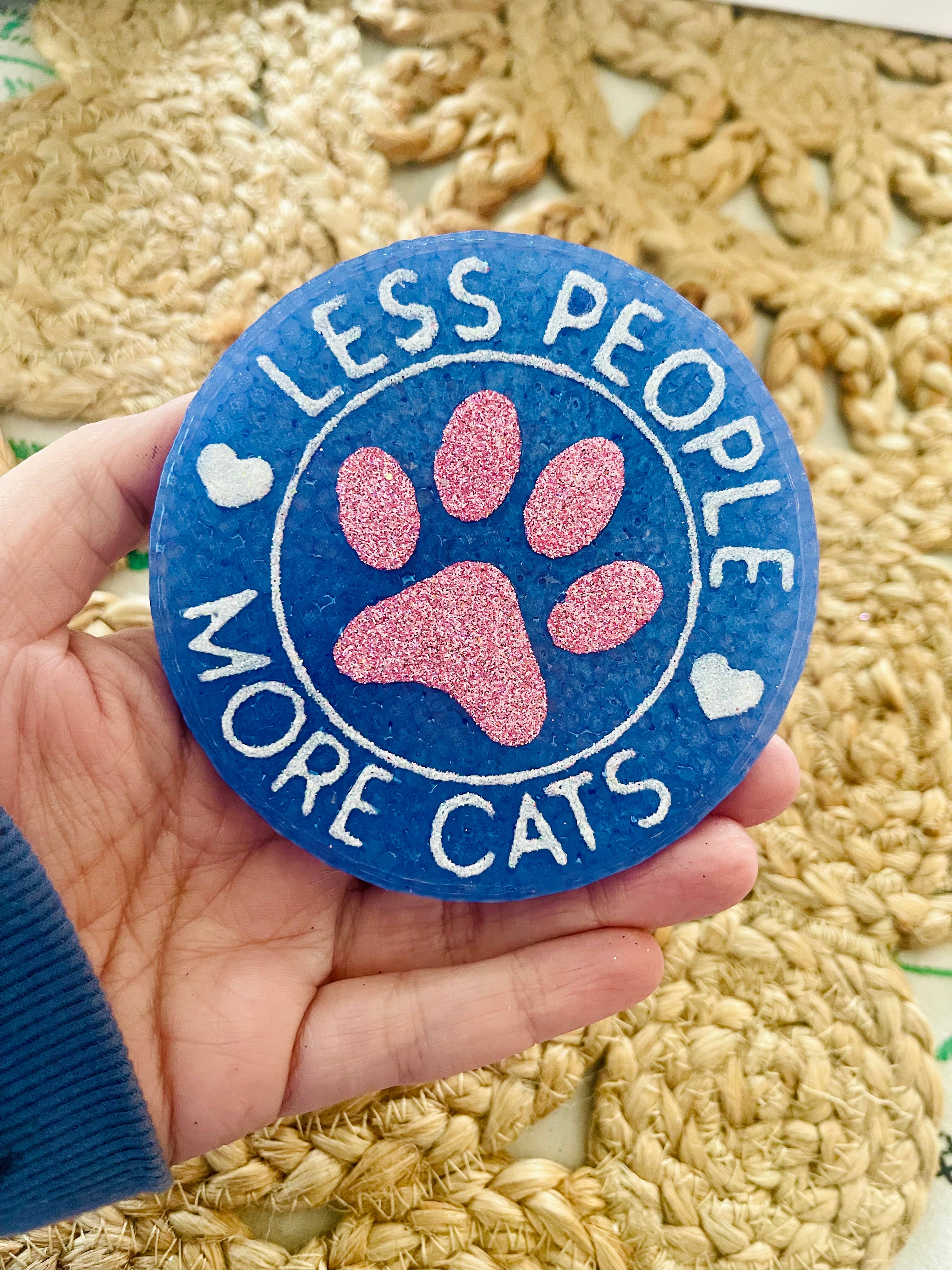 Less People More Cats Car Freshie