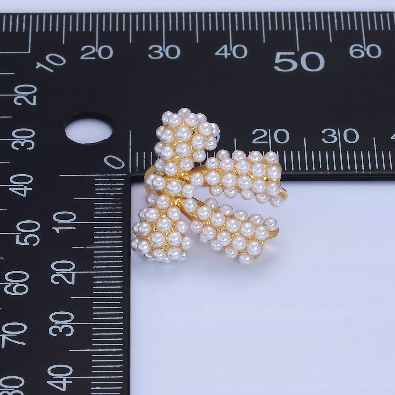 14K Gold Filled Pearl Ribbon Bow Stud Earrings