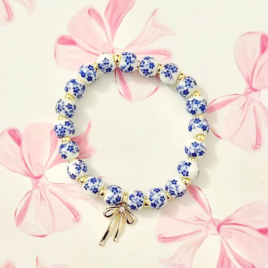 The Floral Bow Charm Bracelet