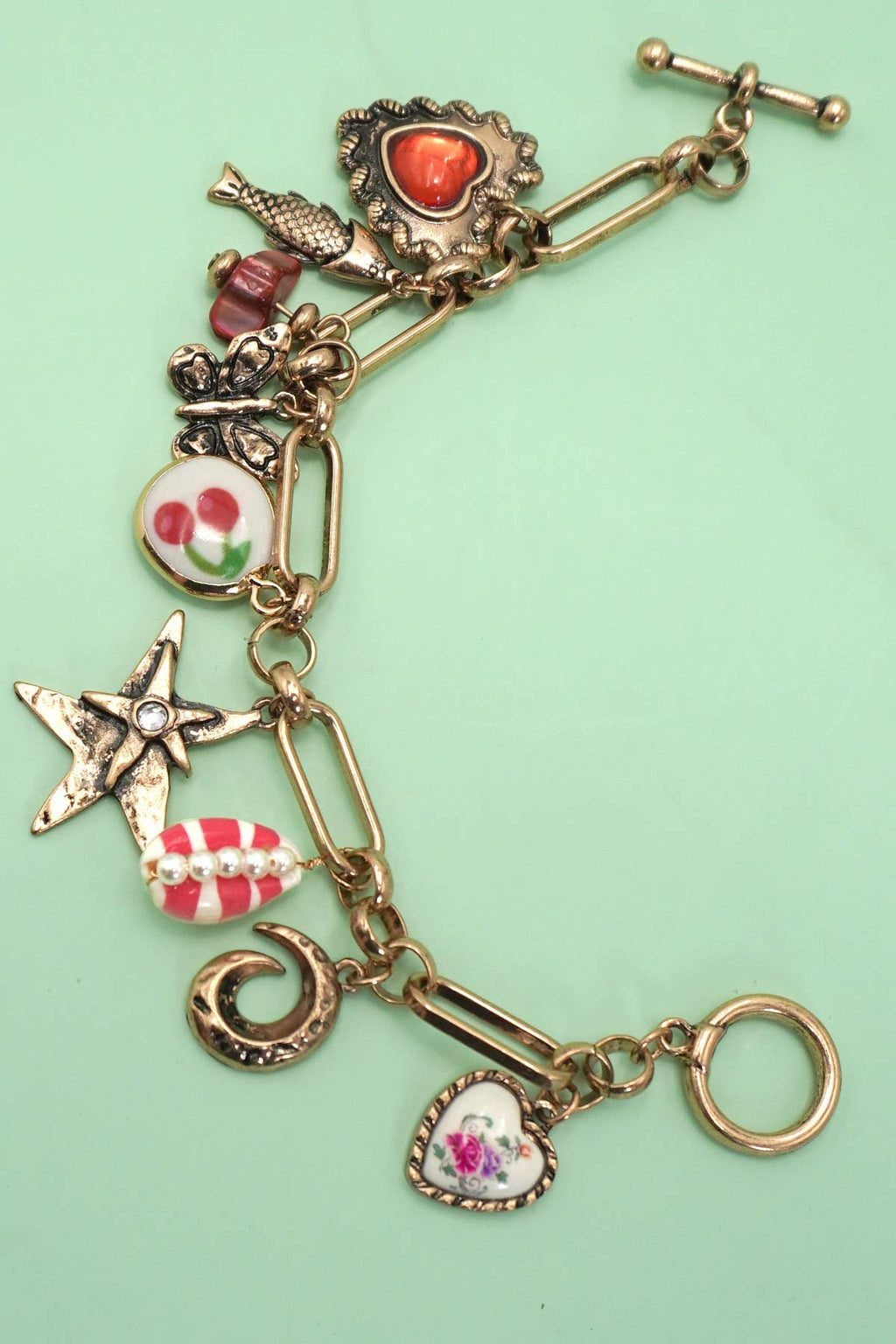 The Ocean Cherry Charm Bracelet