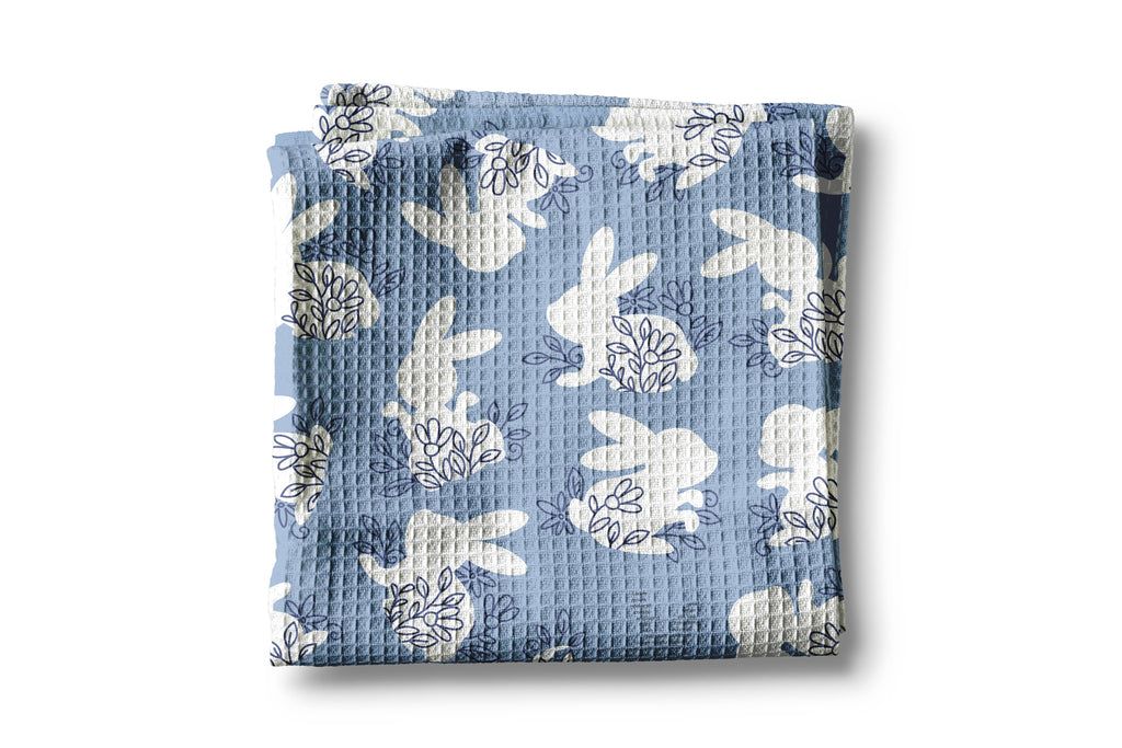 Easter Bunny Rabbit Spring Egg Kitchen Towel Waffle Baking