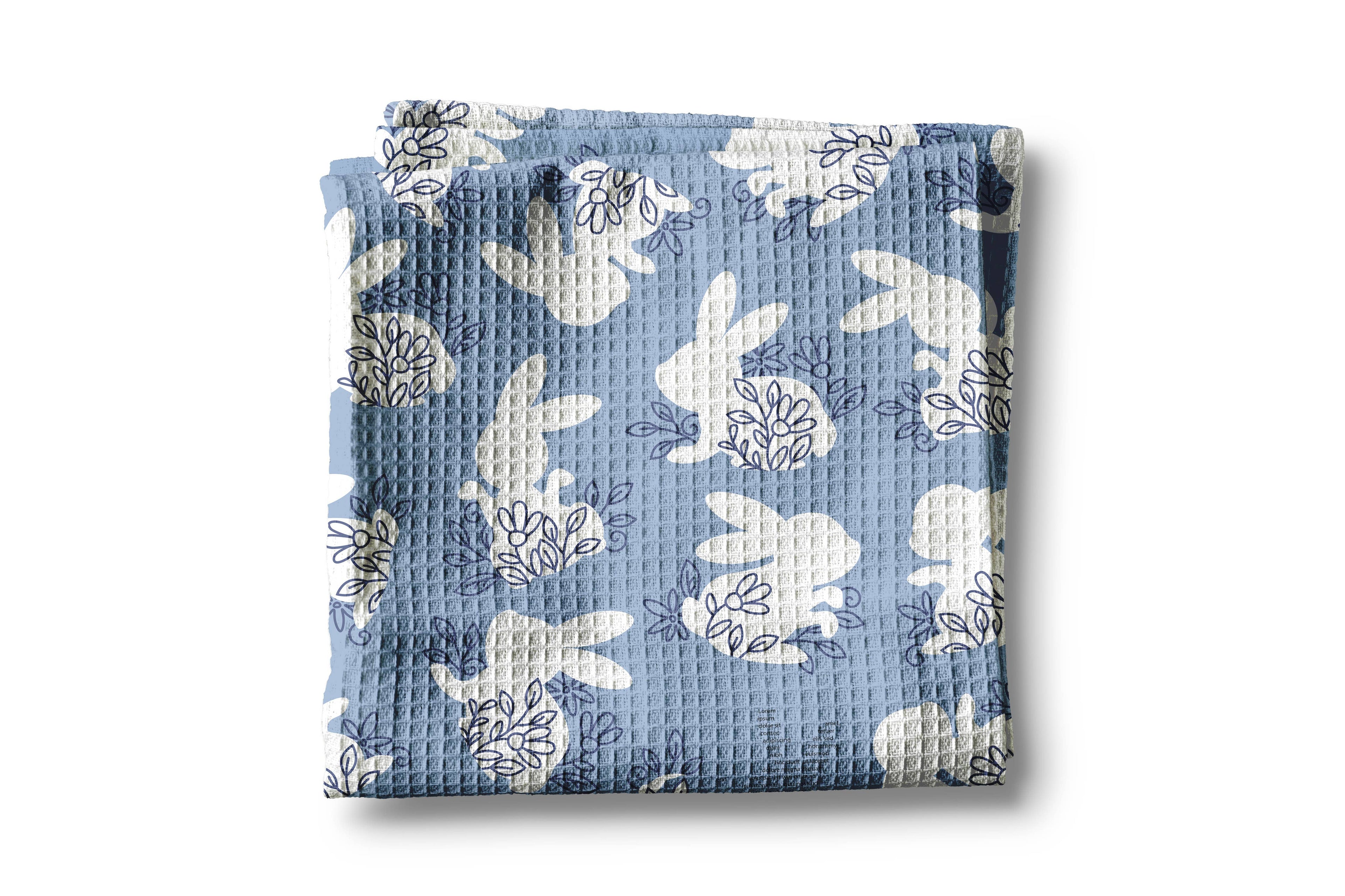 Easter Bunny Rabbit Spring Egg Kitchen Towel Waffle Baking