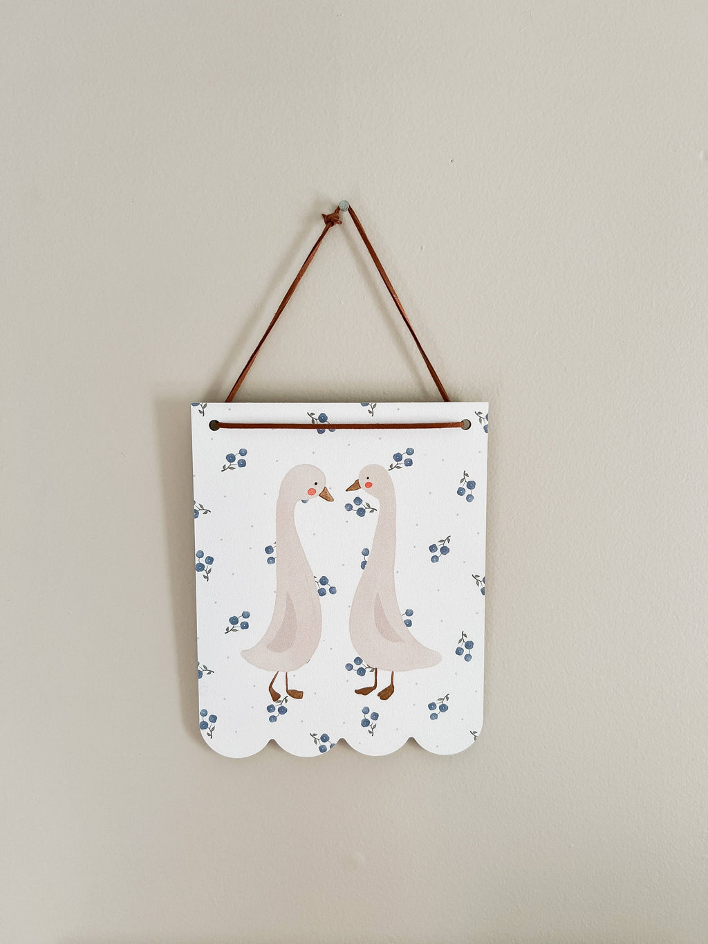 Swan & Floral Hanging Wall Art | Nursery Decor