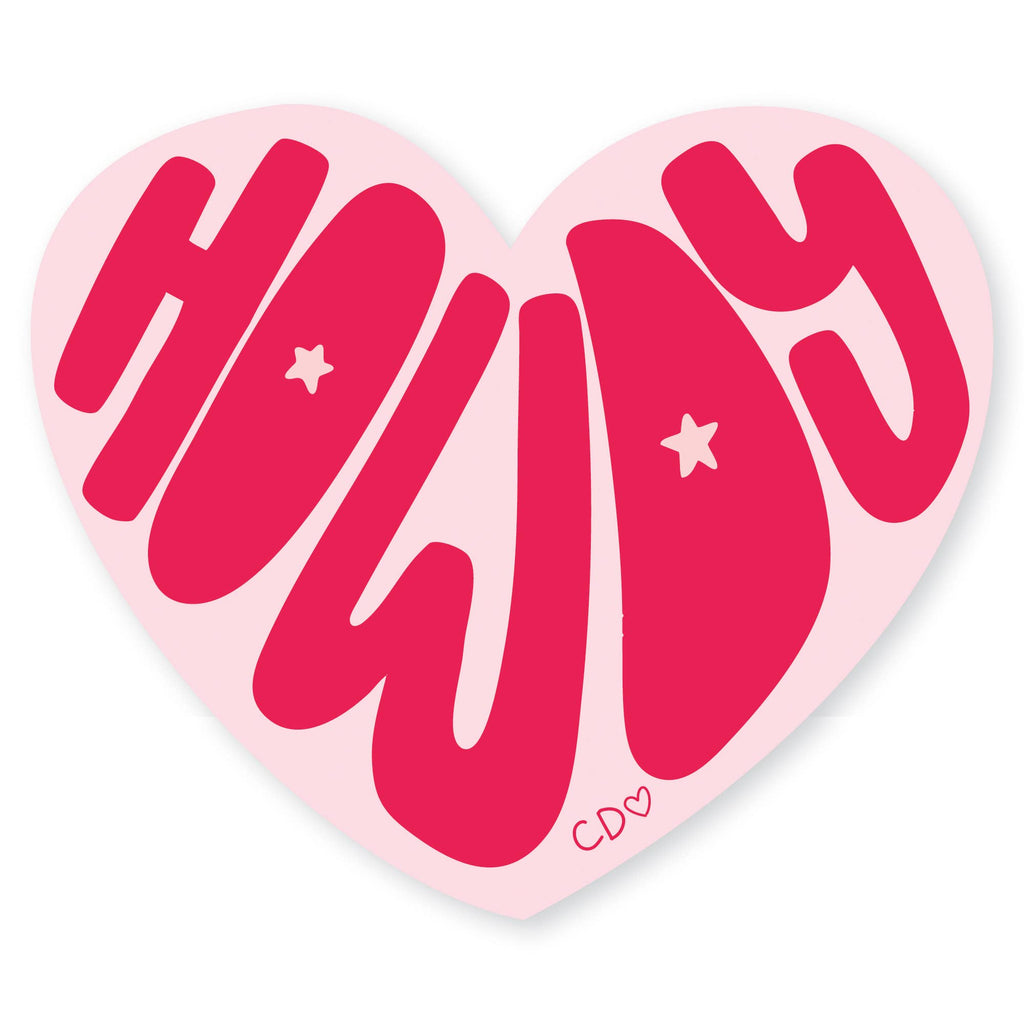 Howdy Heart Western Decal Sticker