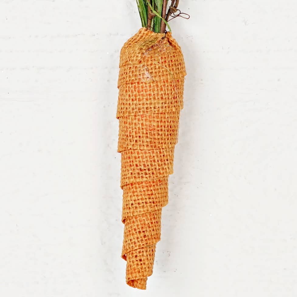 Burlap Carrot Ornament