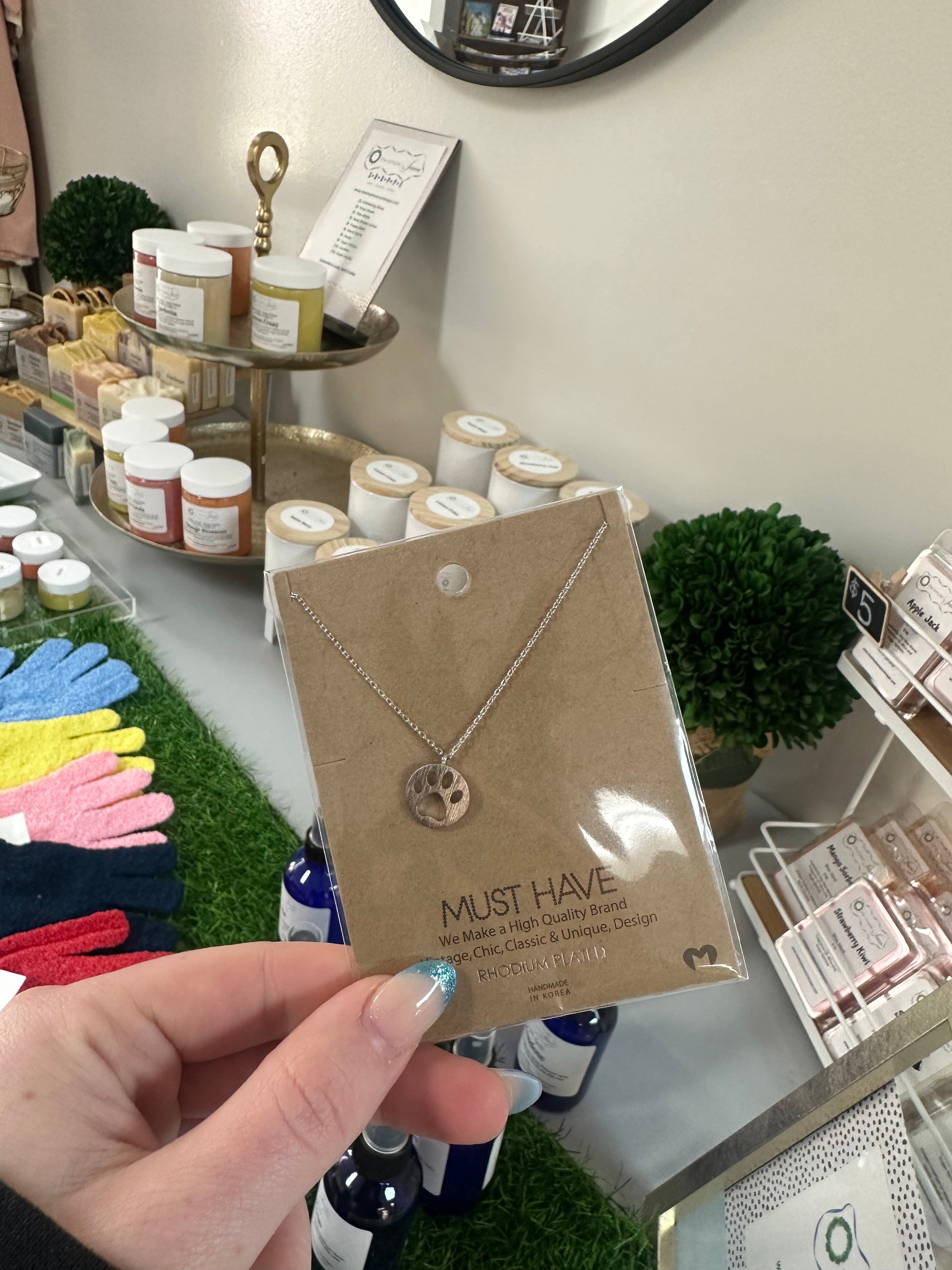 Pawprint Pendent Necklace