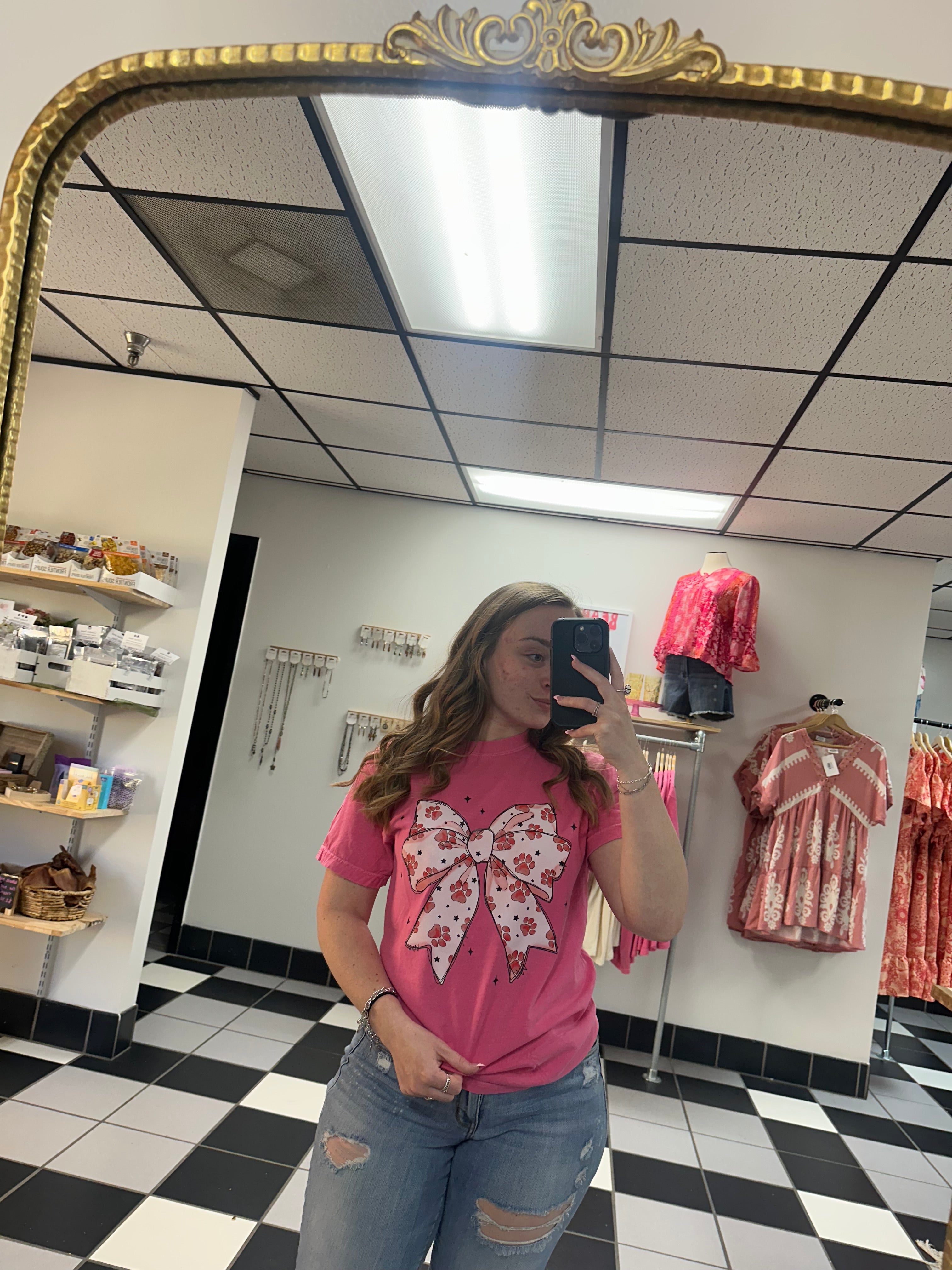 Pawful Bow Graphic Tee