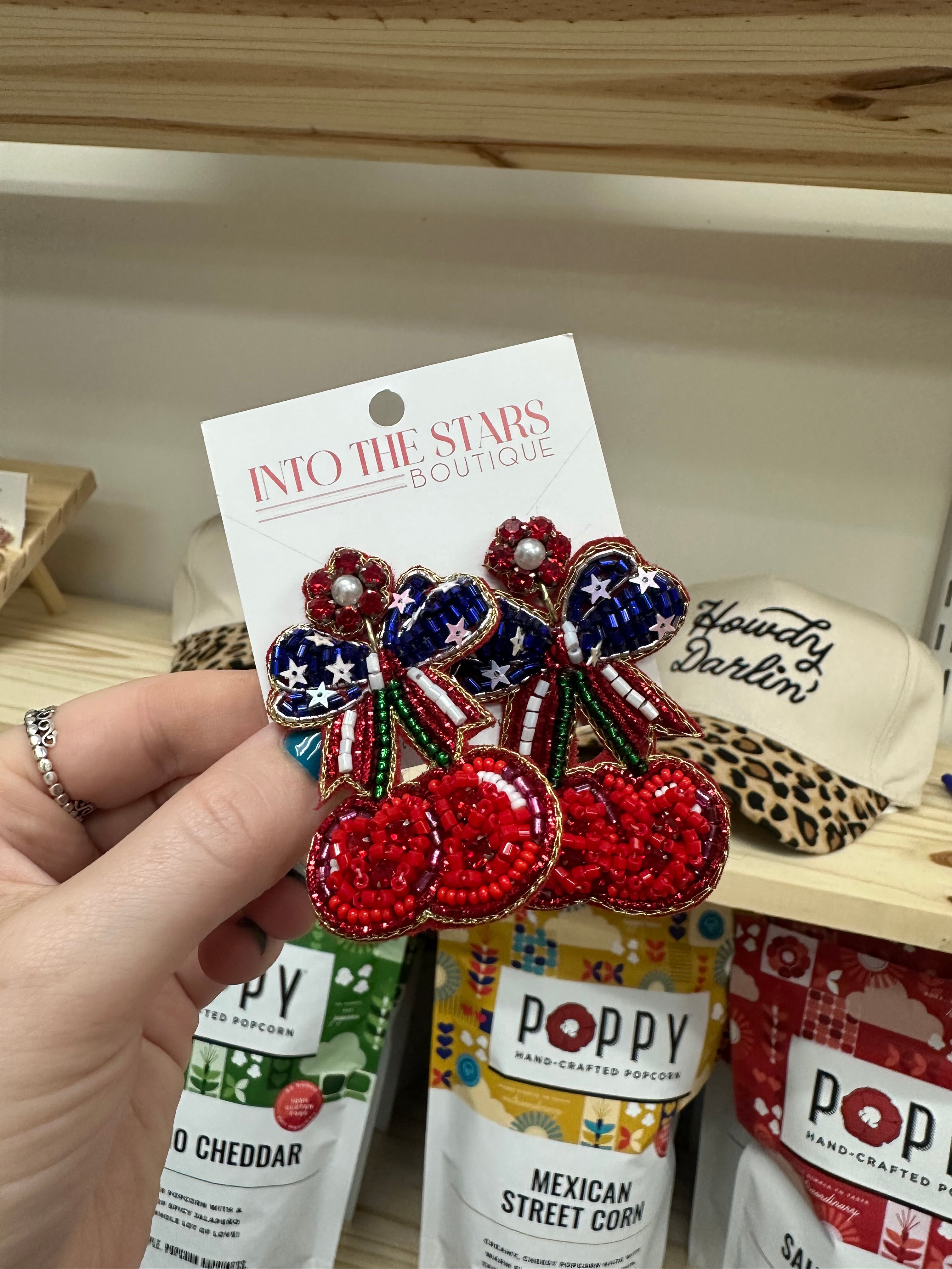 American Pie Cherry Earrings