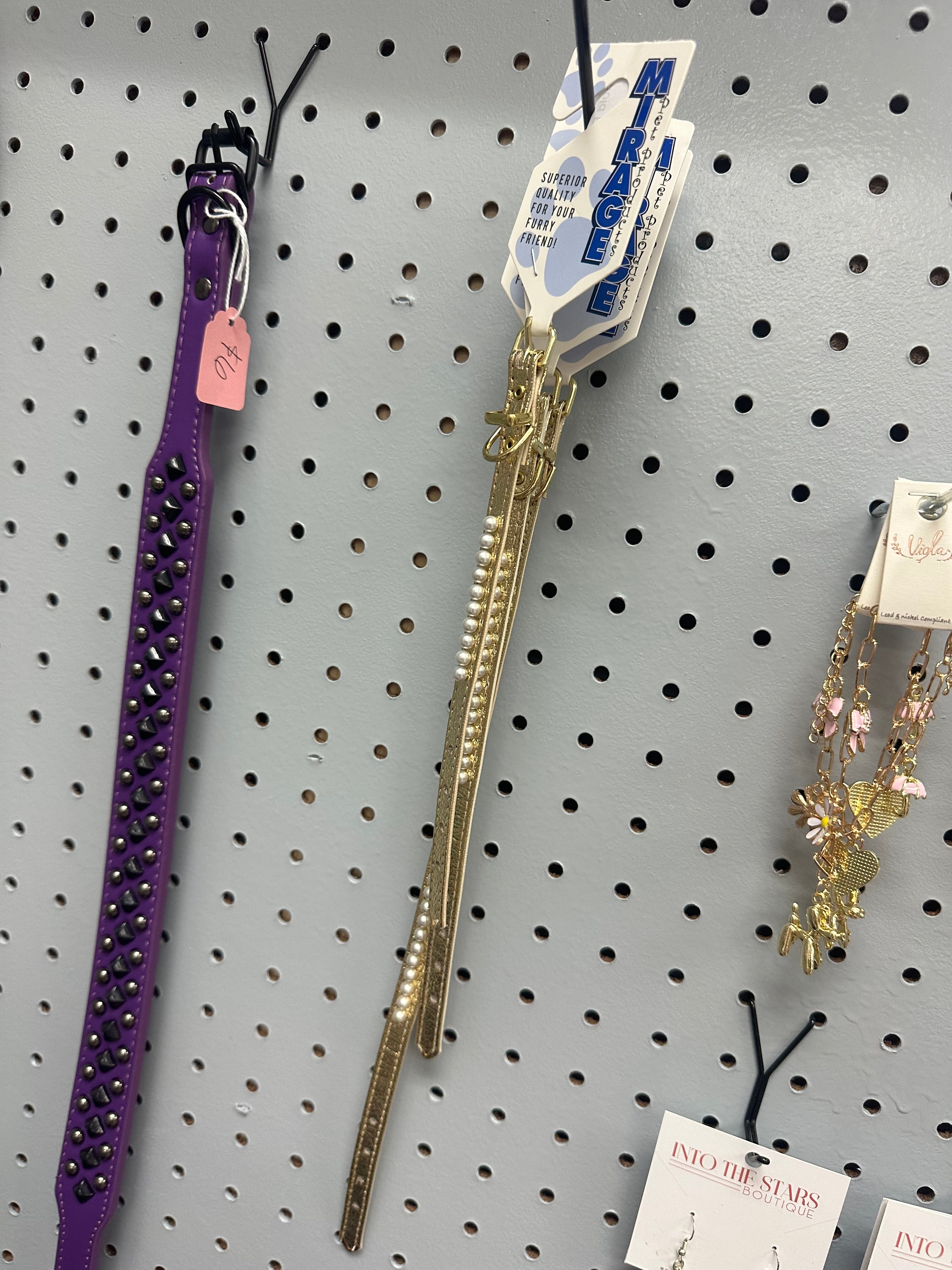 Gold Pearl Dog Collar