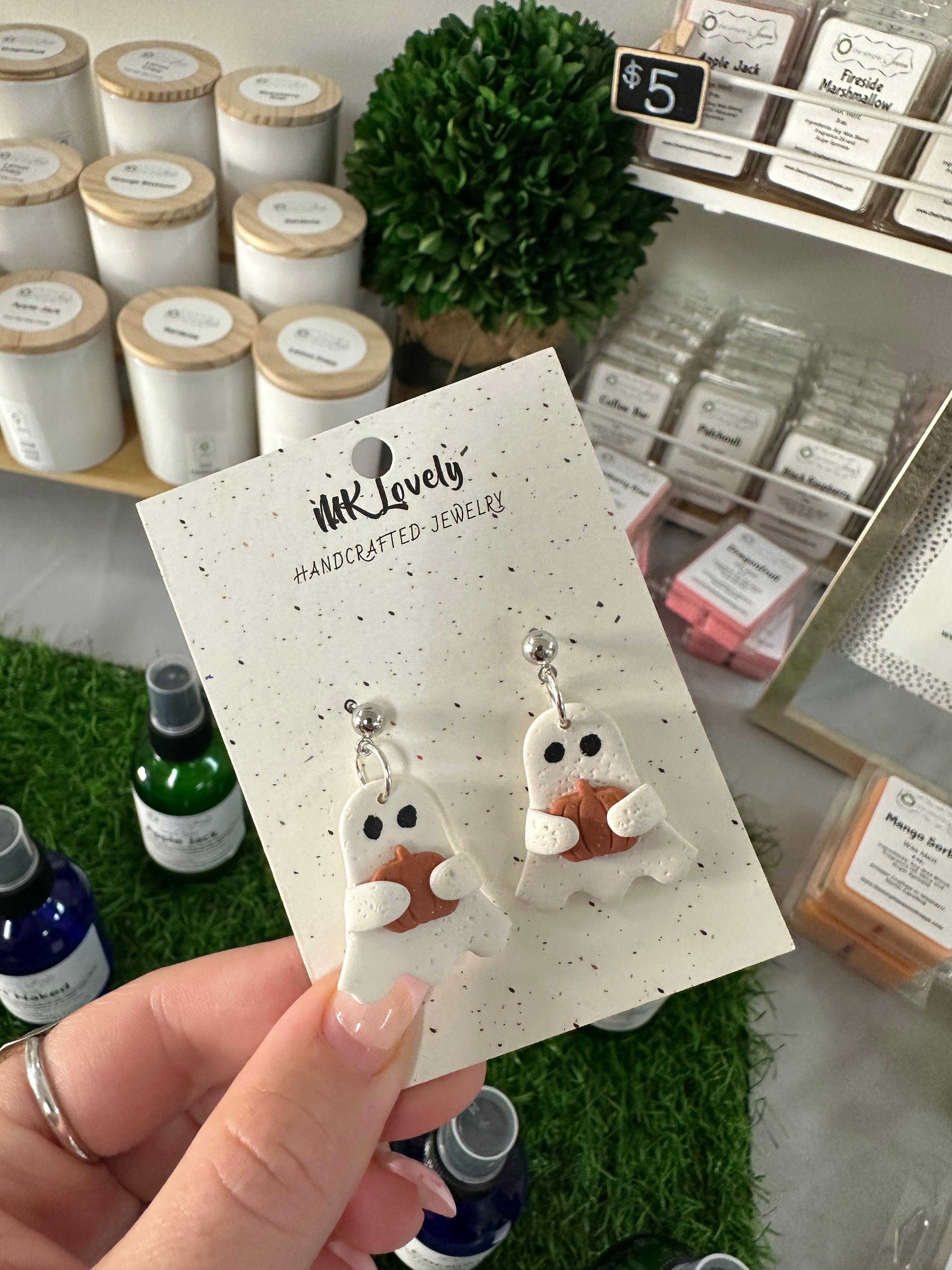 Ghost Pumpkin Earrings