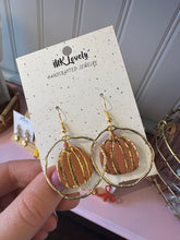 Load image into Gallery viewer, Pumpkin Dangle Earrings
