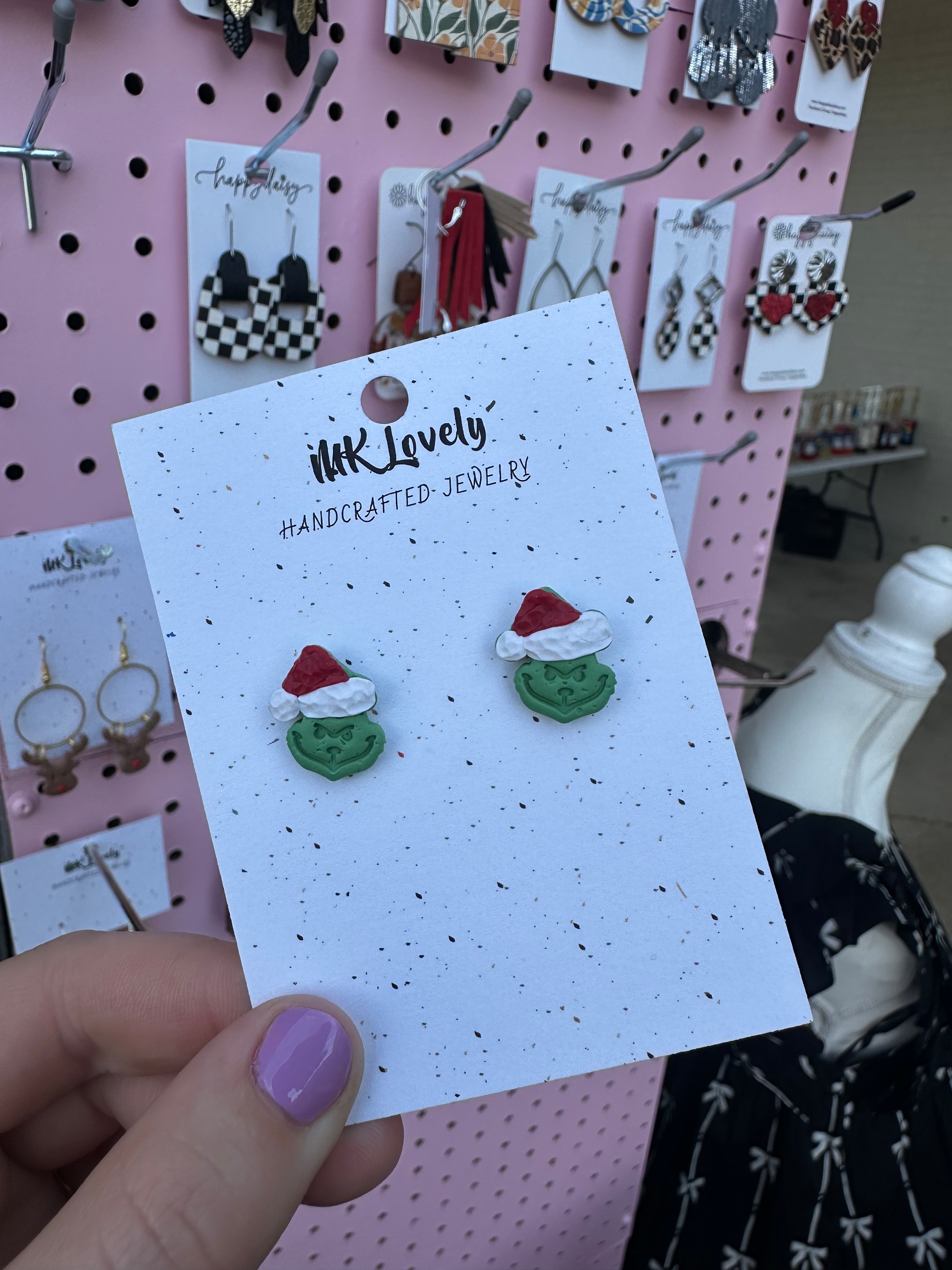 Grinch Stud Earrings