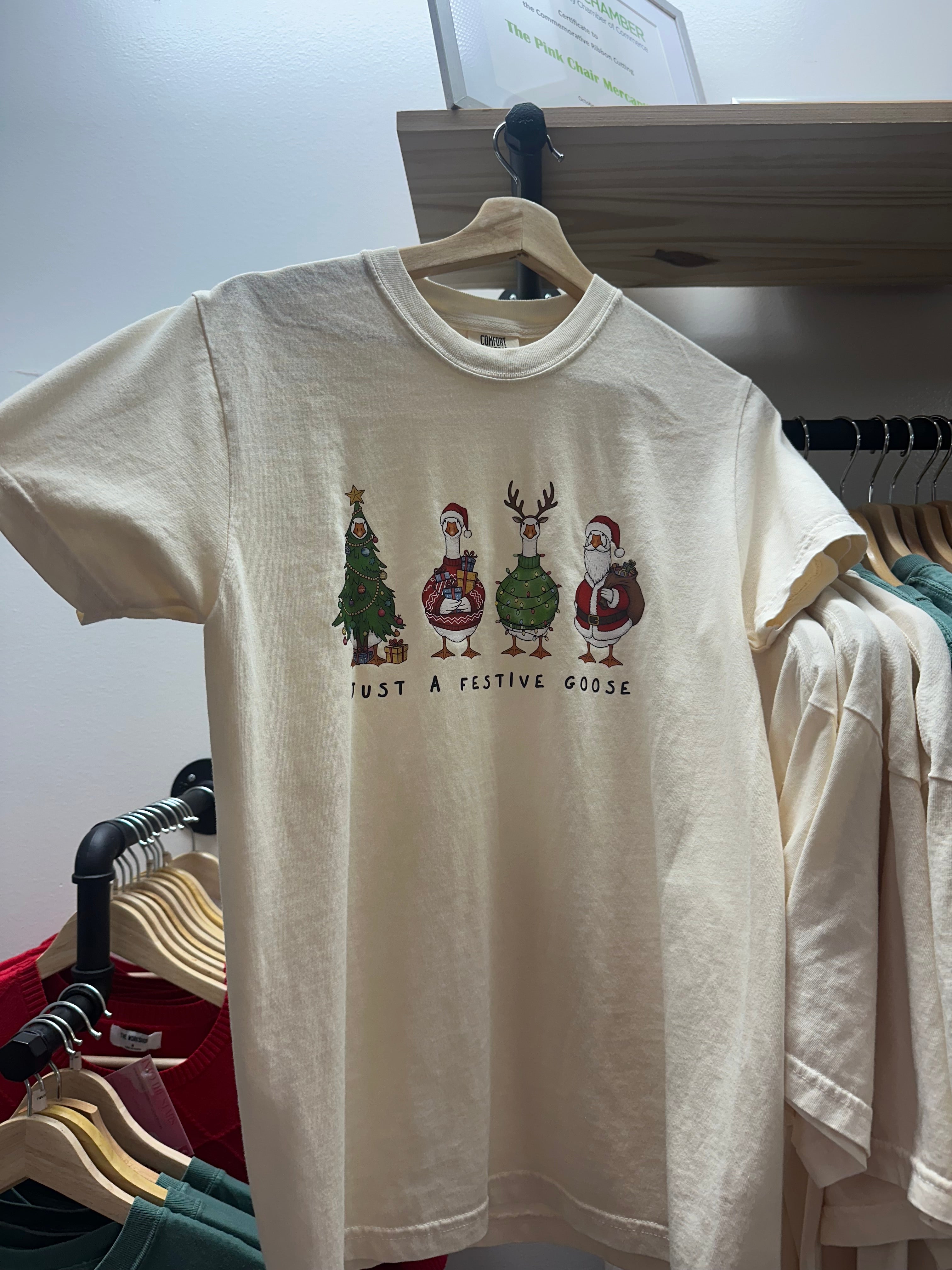 Just A Festive Goose Graphic Tee