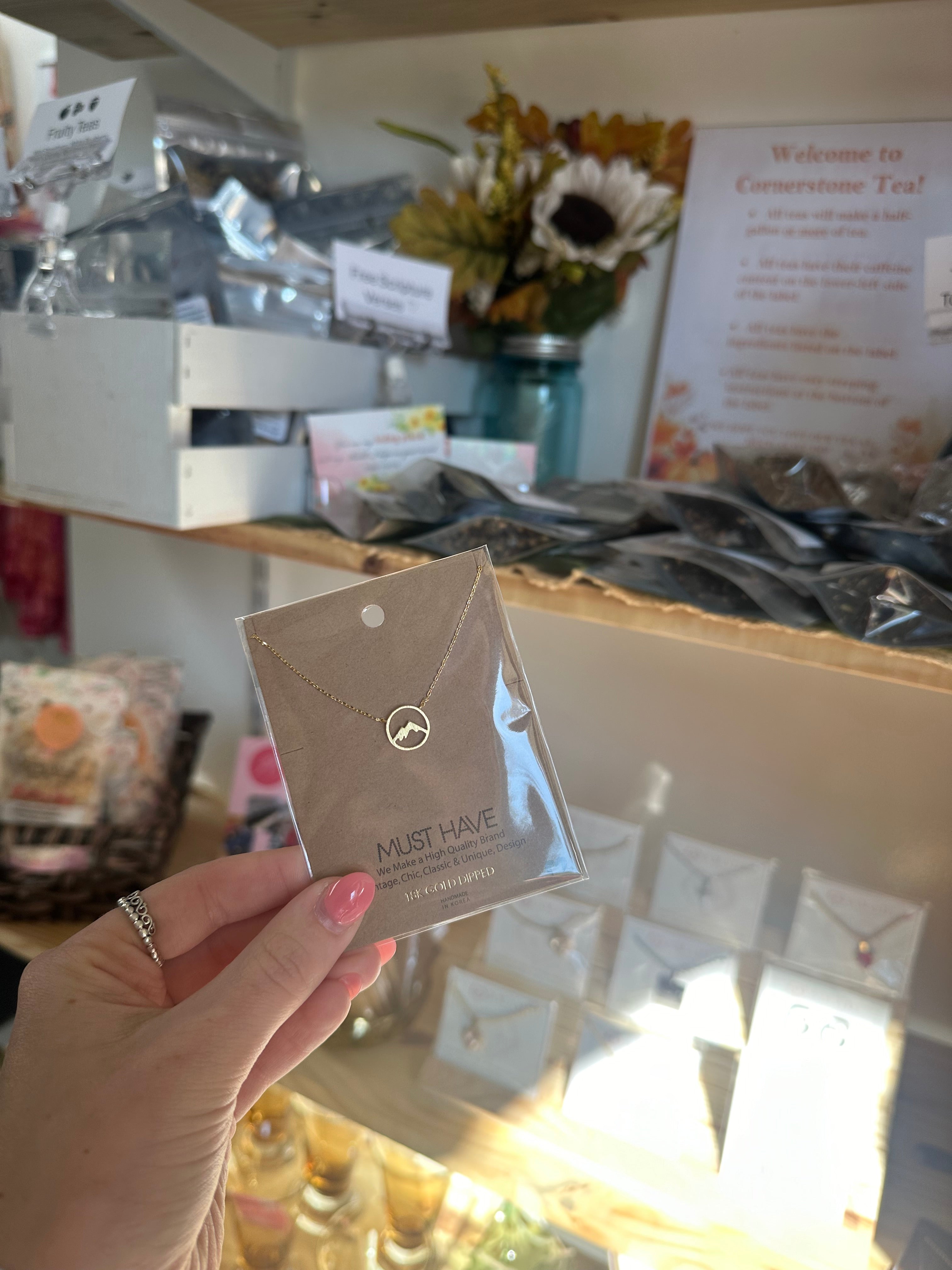 Mountain Range Pendant Necklace