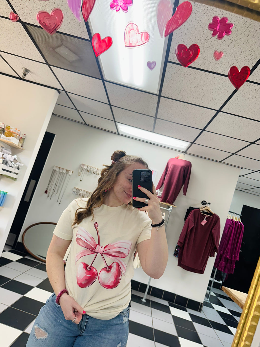 Cherry Bow Graphic Tee