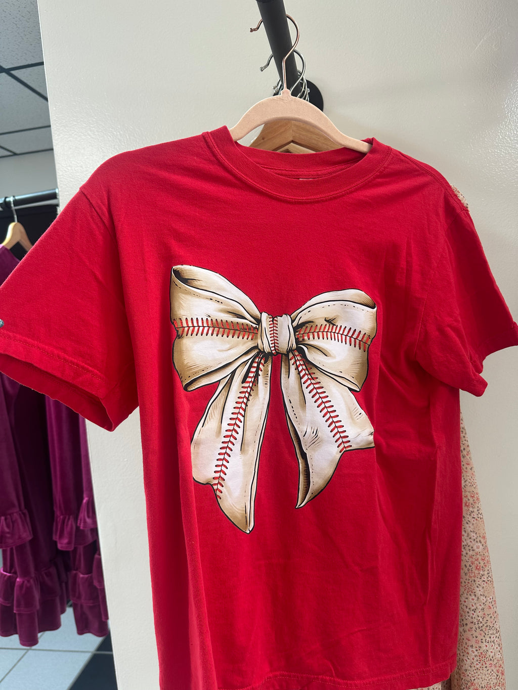 Baseball Bow Graphic Tee