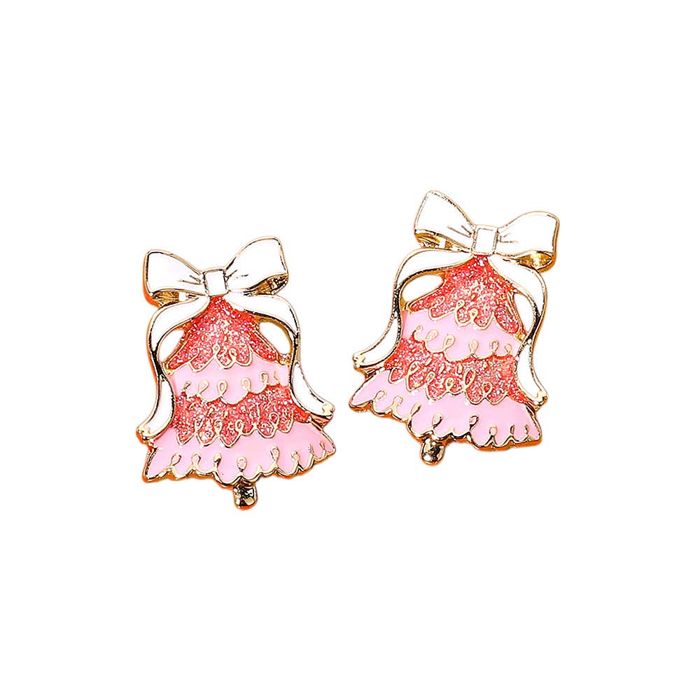 The Pink Tree Stud Earrings