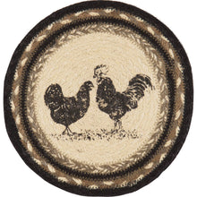 Load image into Gallery viewer, Sawyer Mill Charcoal Poultry Jute Trivet
