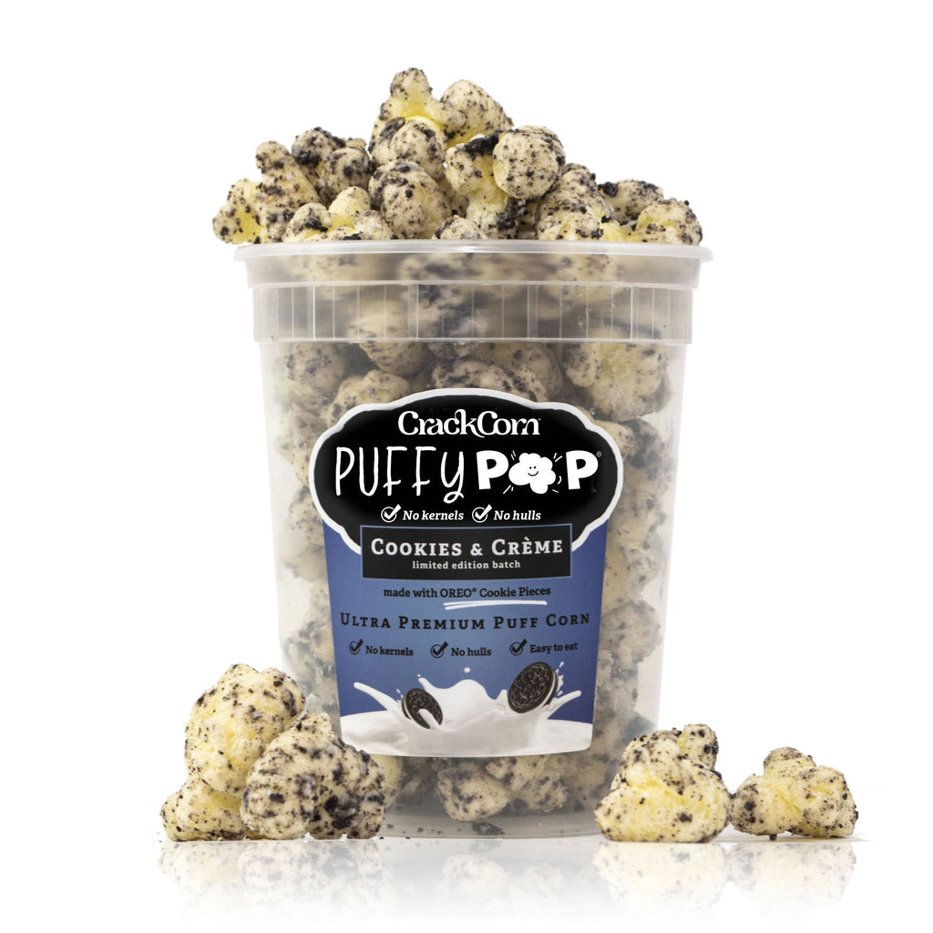 Crack Corn / Puffy Pop - Cookies & Crème (4 oz)