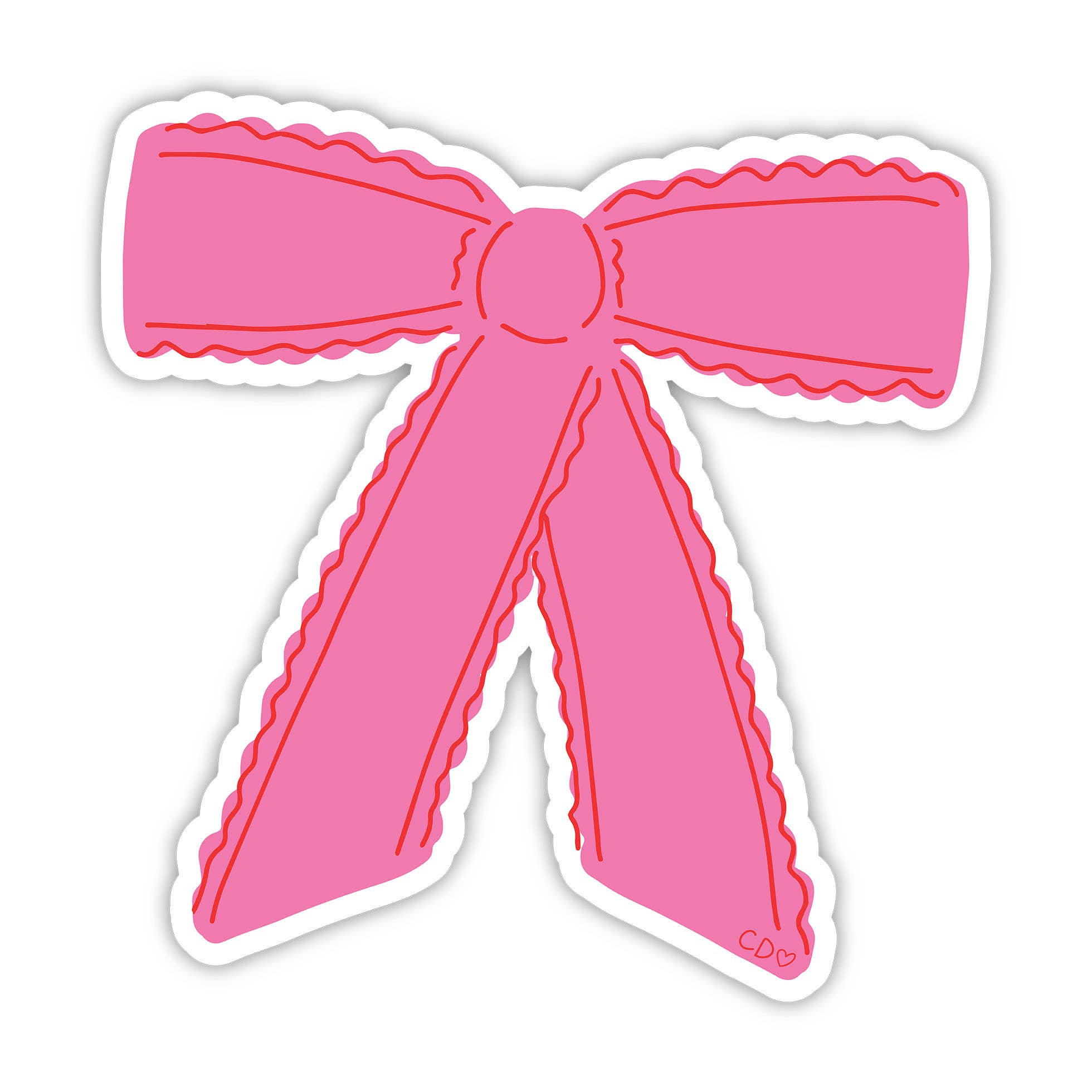 Frilled Coquette Bow Decal Sticker
