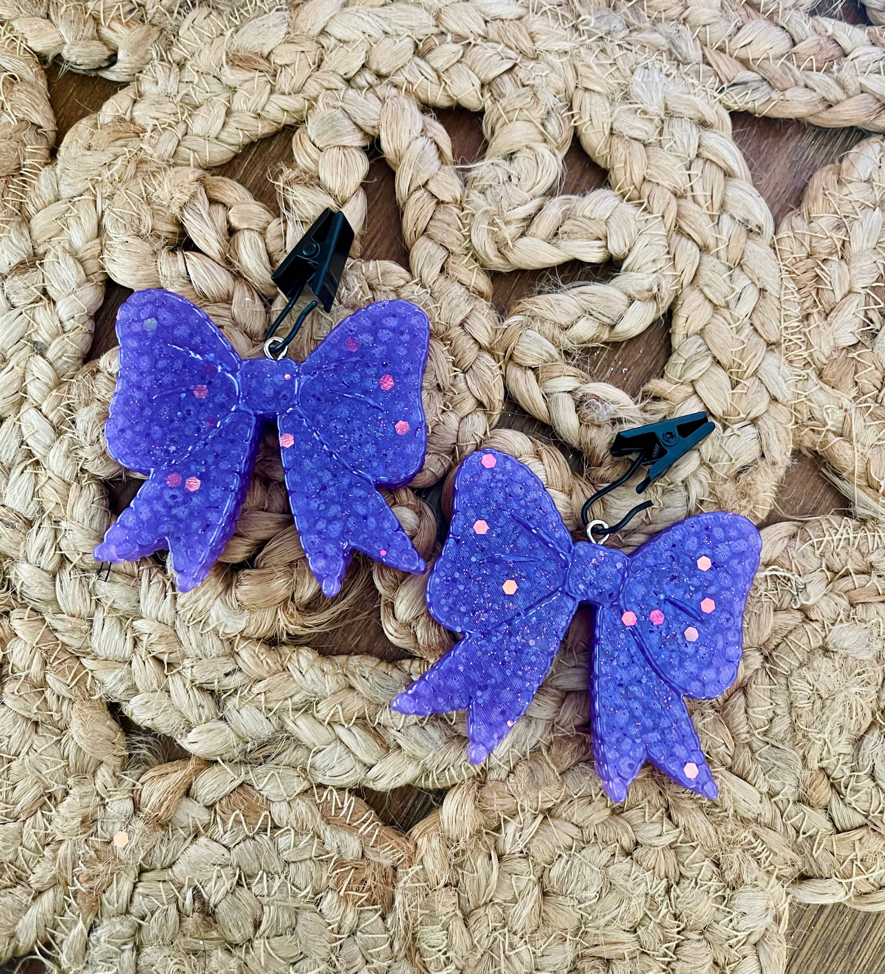 Glitter Bow Vent Car Freshie Set of 2