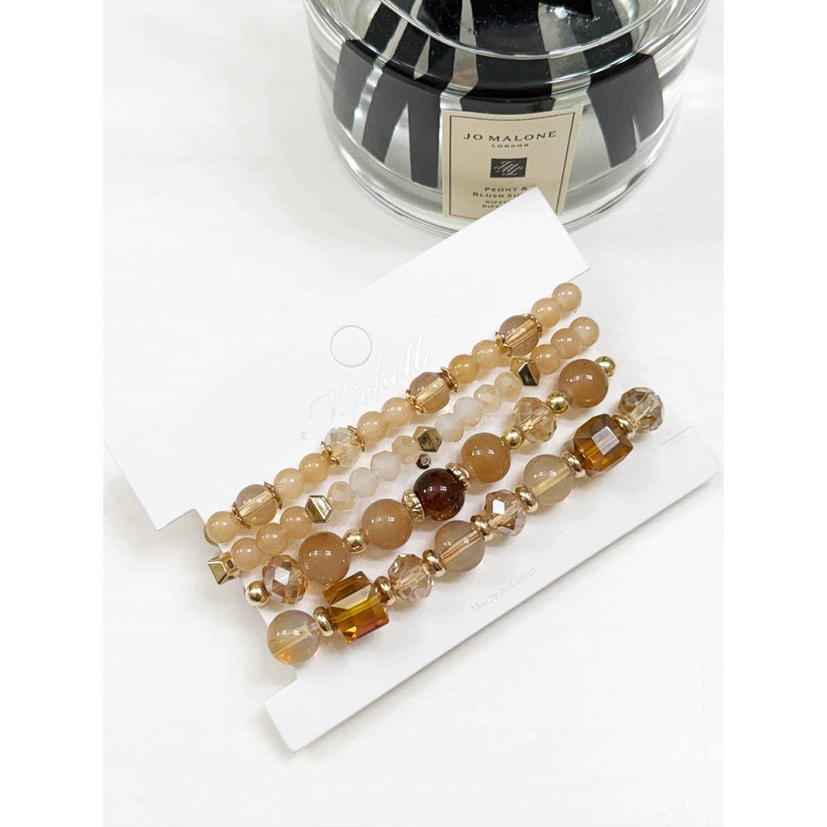 Stacked Beads Faith Inpirational Bracelet