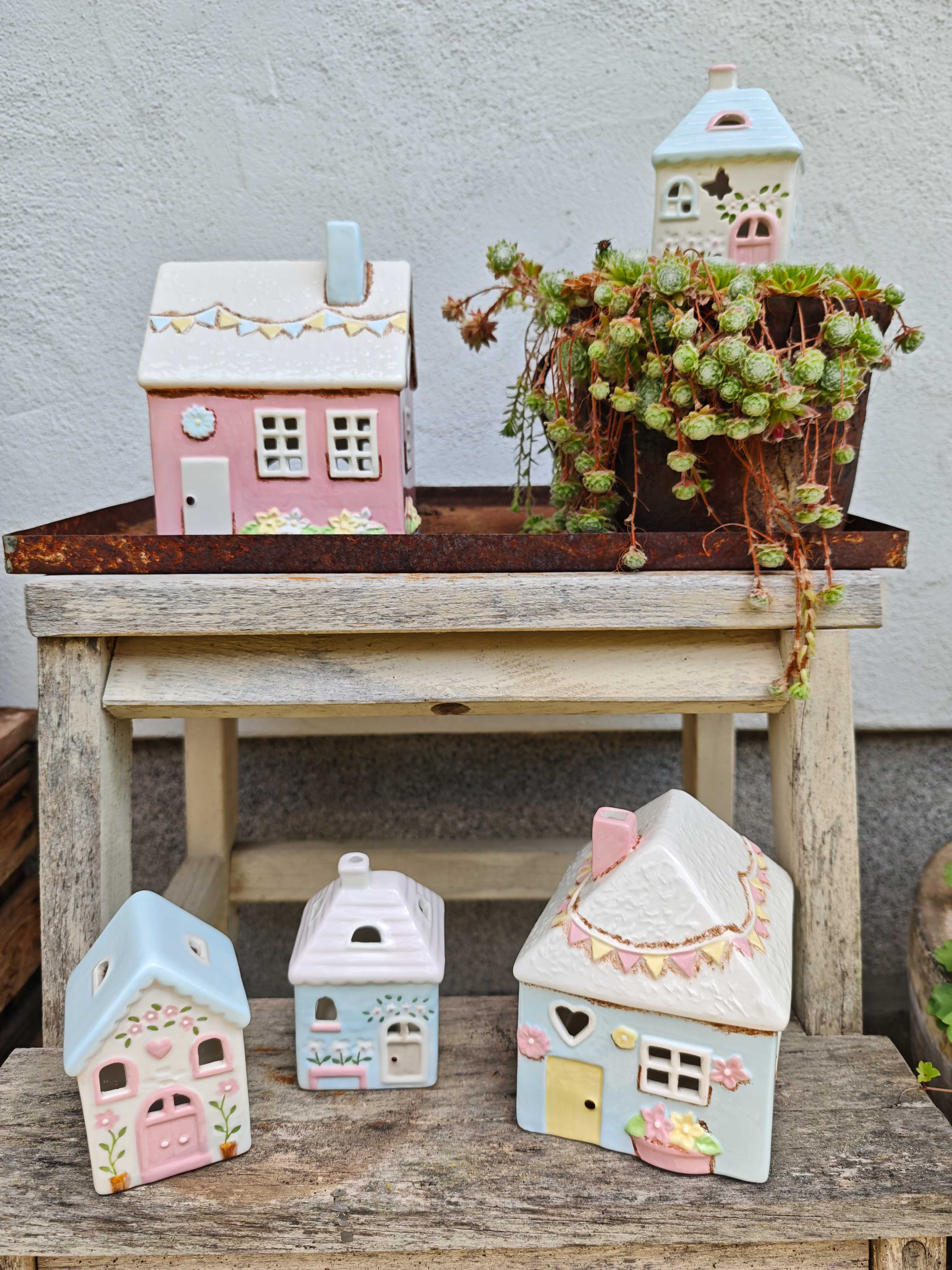 The Spring Ceramic Country Houses Set of Three