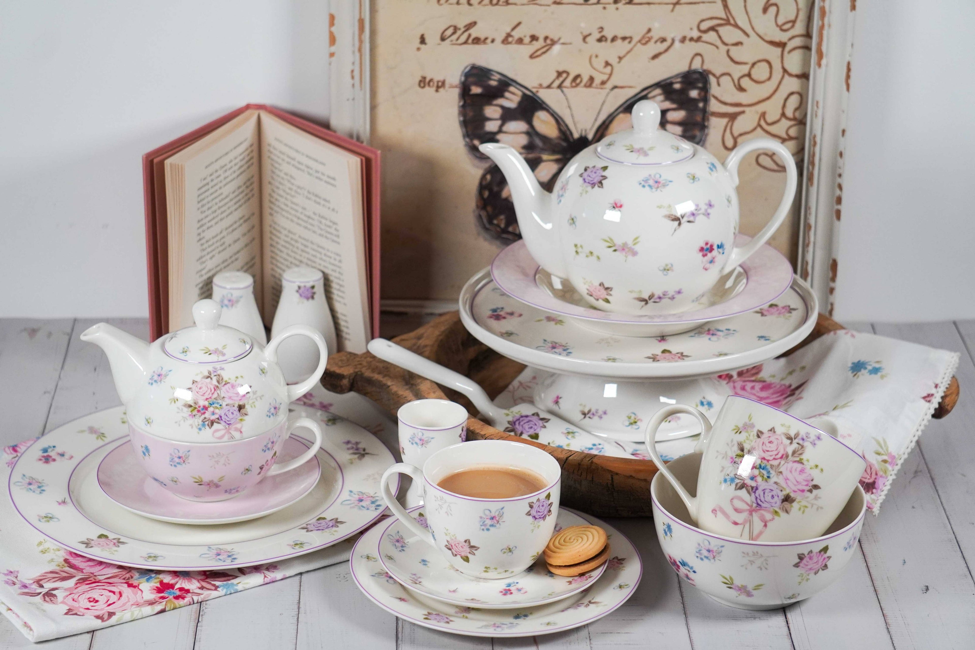 Flora Tea Cup With Saucer