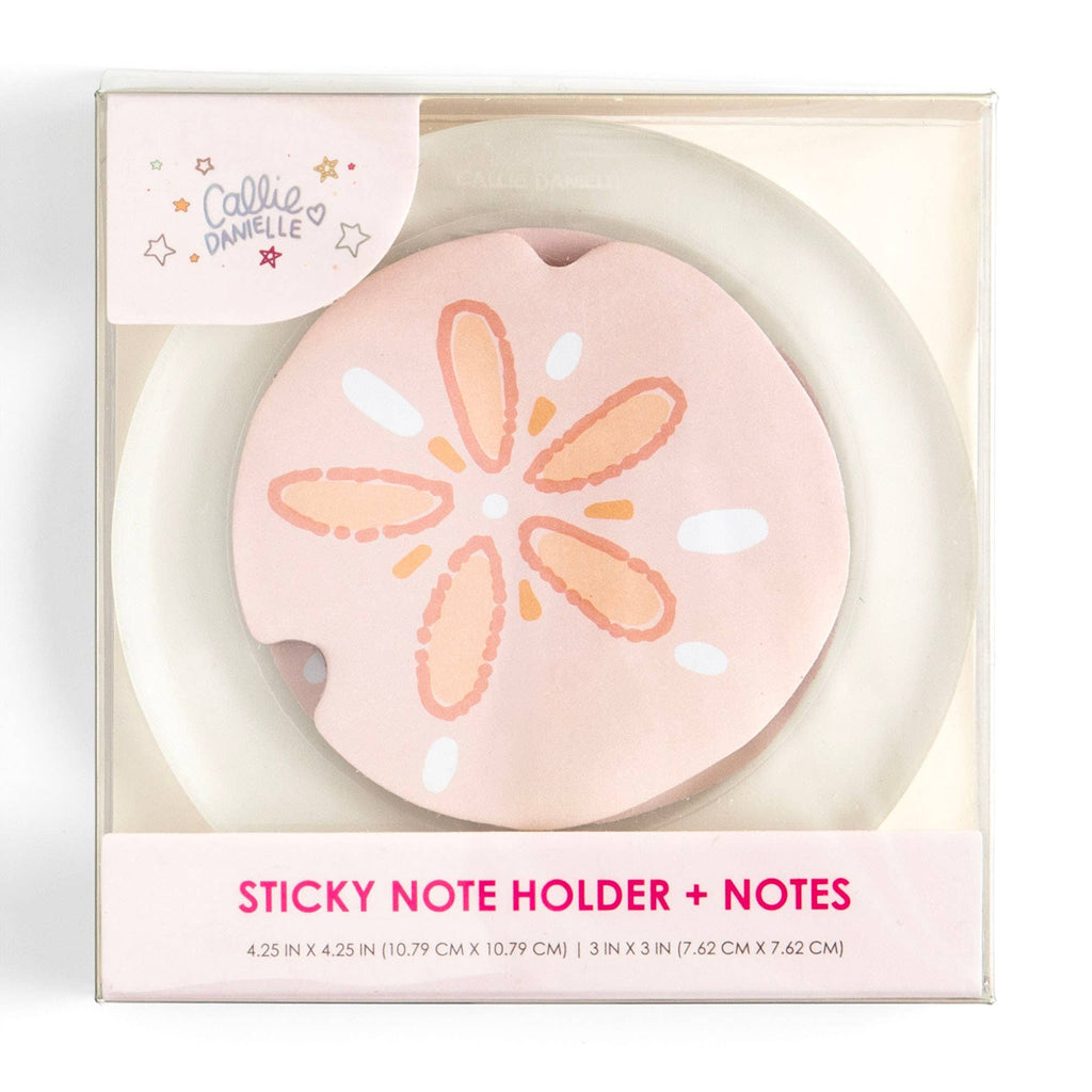 Sand Dollar Sticky Notes with Acrylic Holder
