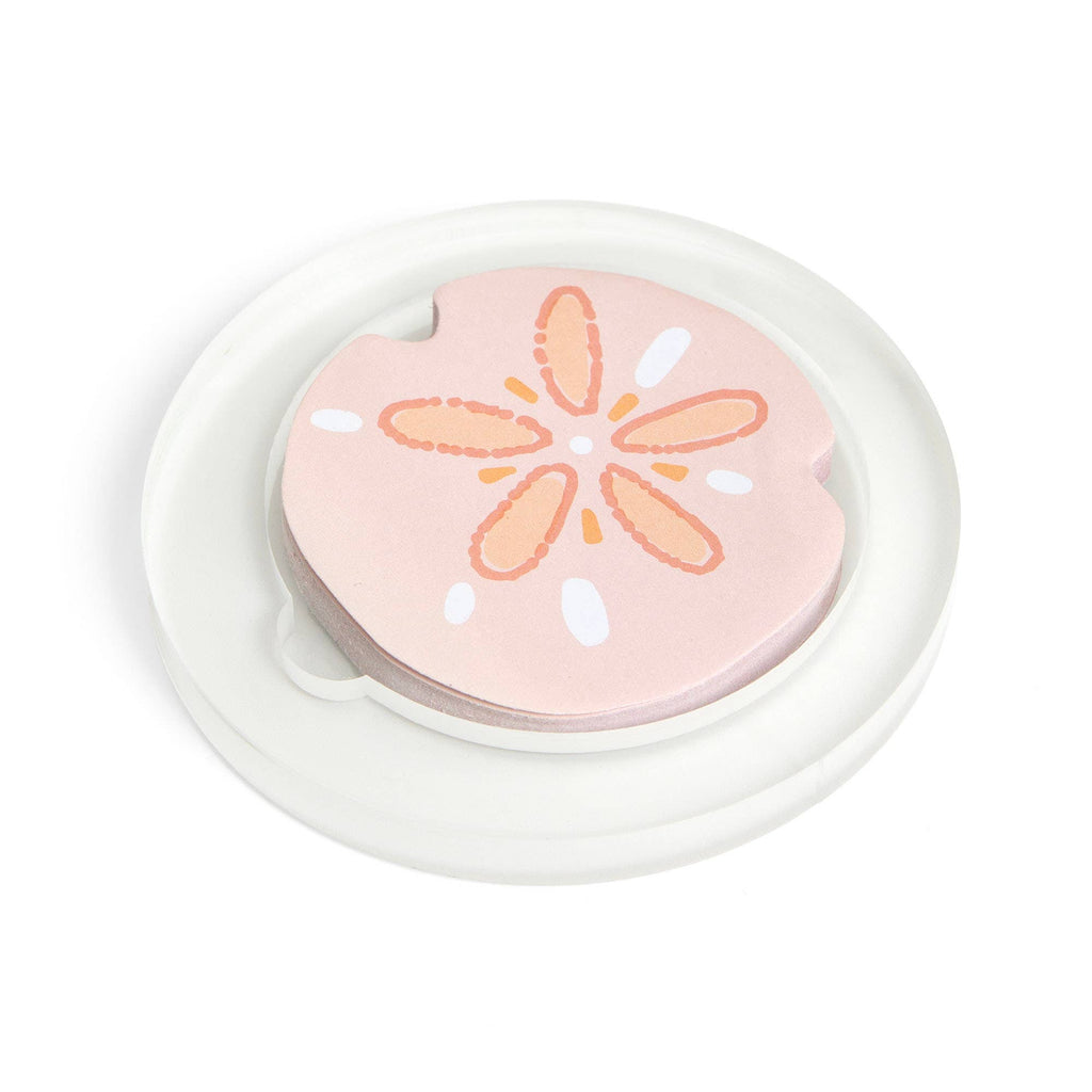 Sand Dollar Sticky Notes with Acrylic Holder