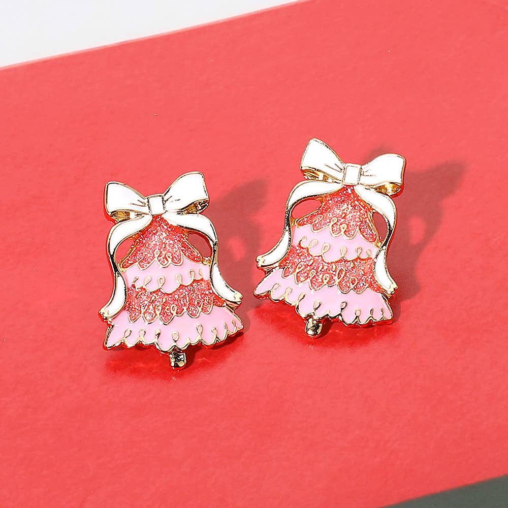The Pink Tree Stud Earrings