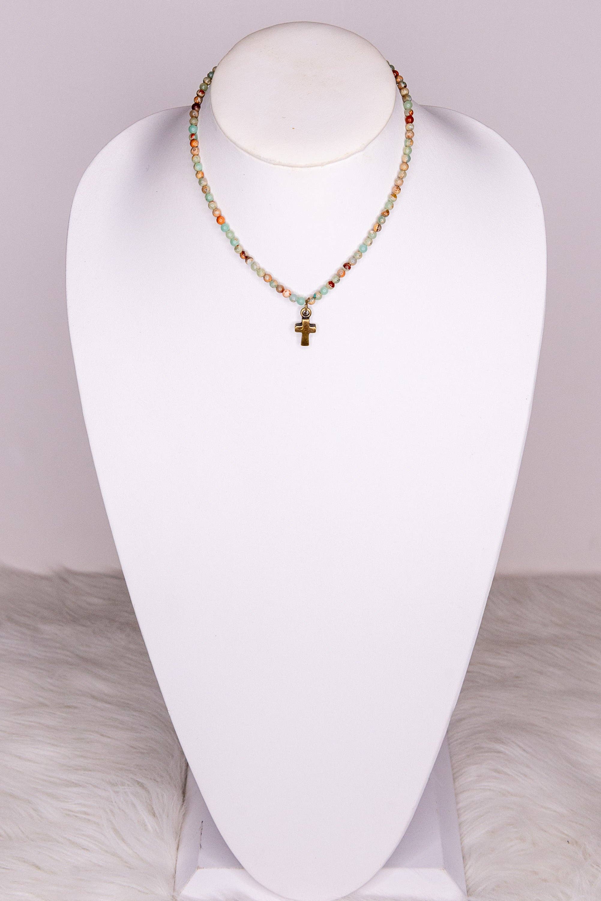 Kara Necklace in Imperial Jasper