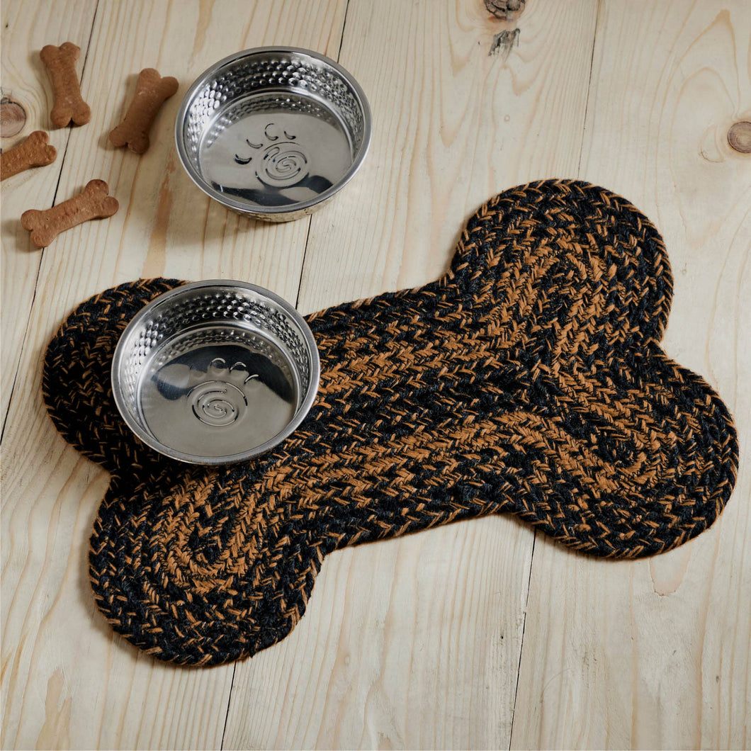 Tan & Black Dog Bone Rug