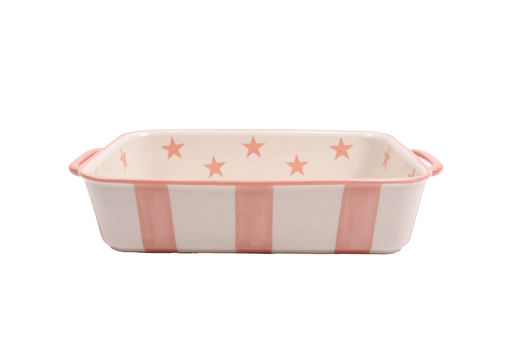 Hand Painted Stars Ceramic Baking Dish