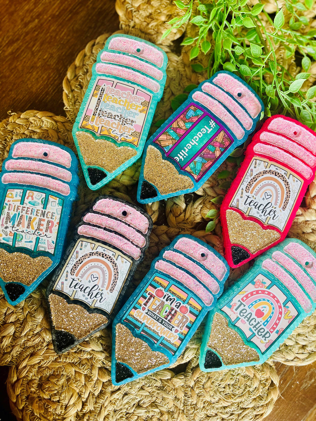 Teacher Pencil Car Freshies