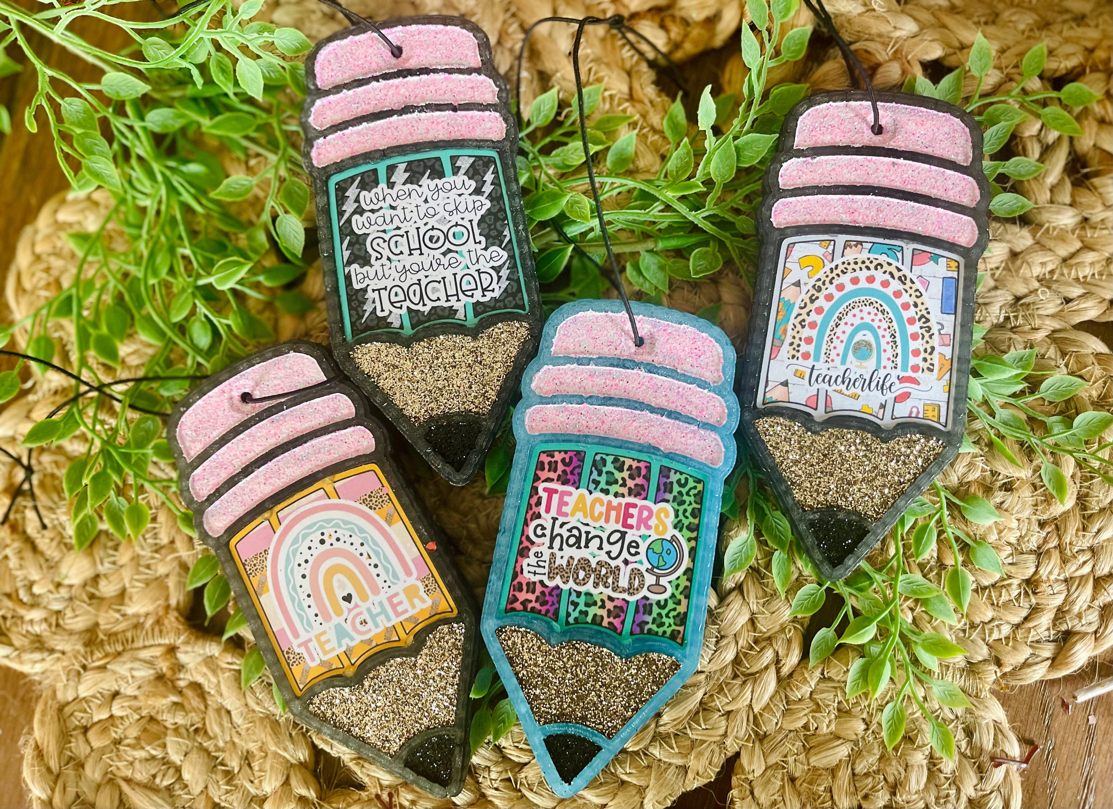 Teacher Pencil Car Freshies