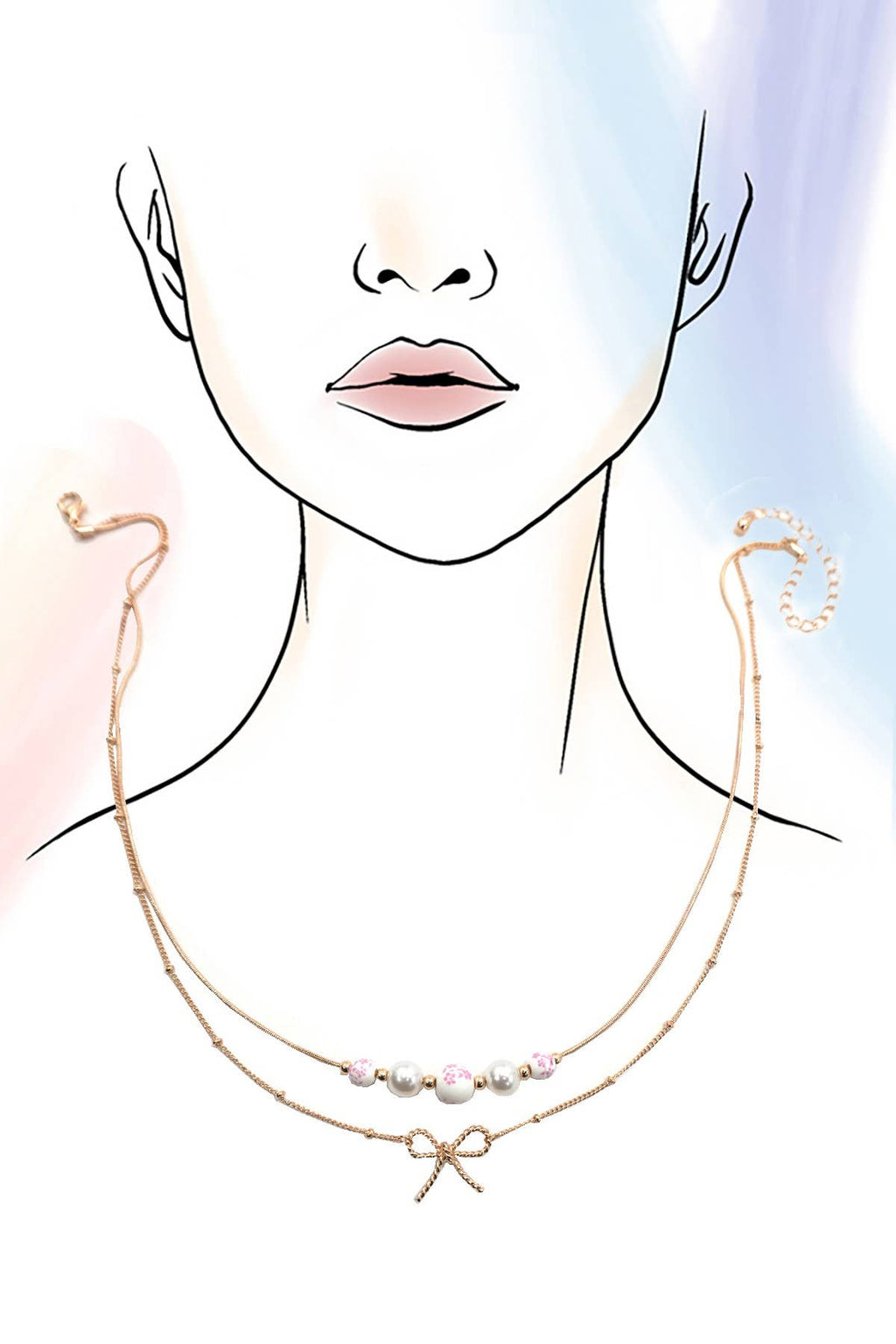 The Porcelain Bow Necklace