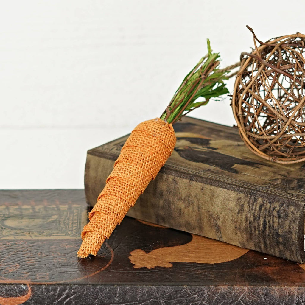 Burlap Carrot Ornament