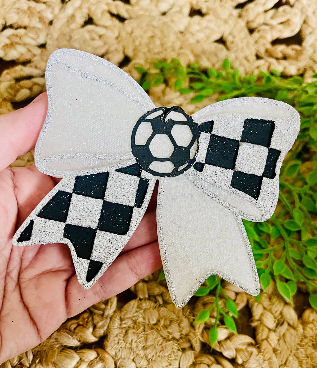 Soccer Bow Car Freshie 