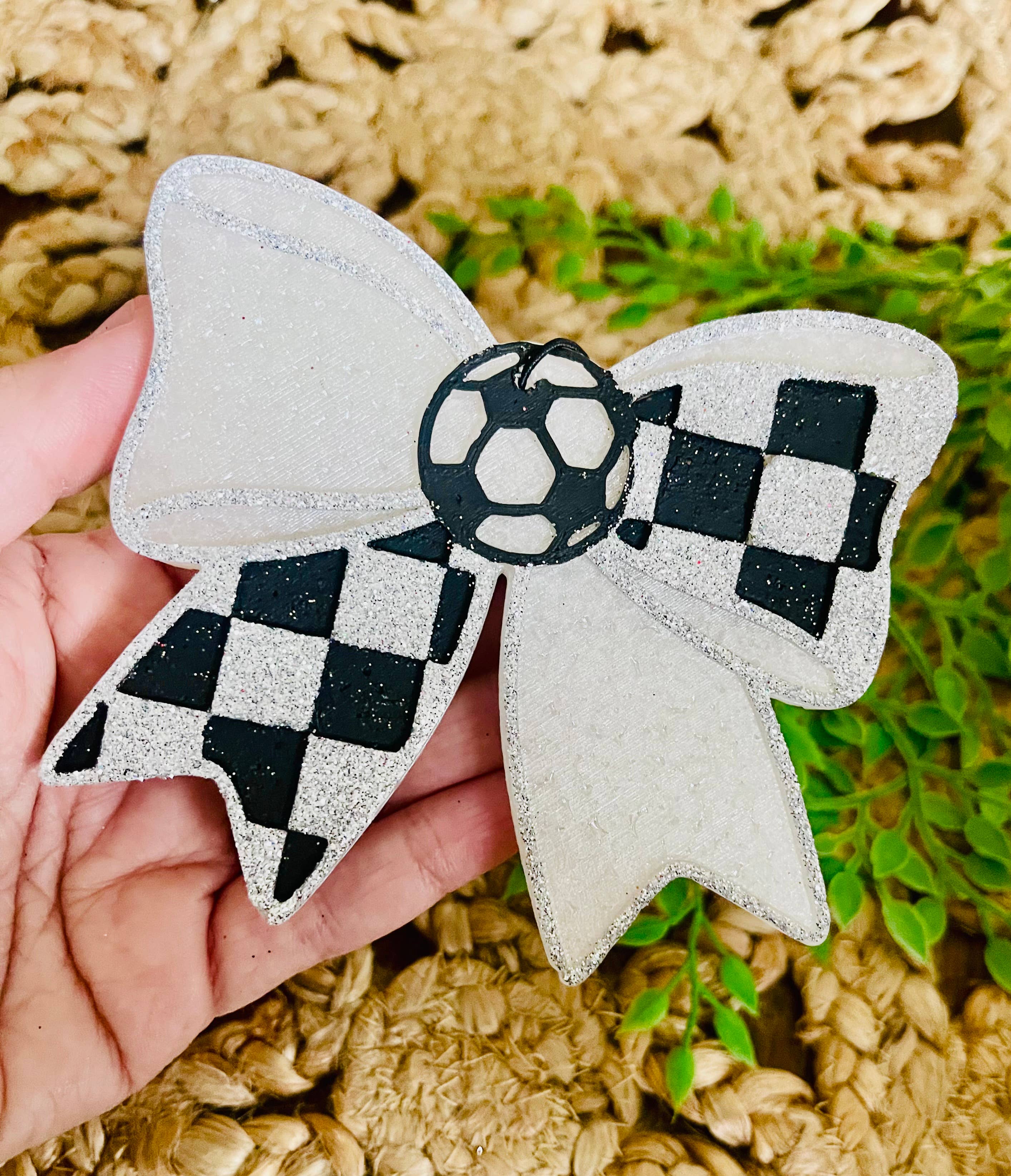 Soccer Bow Car Freshie 