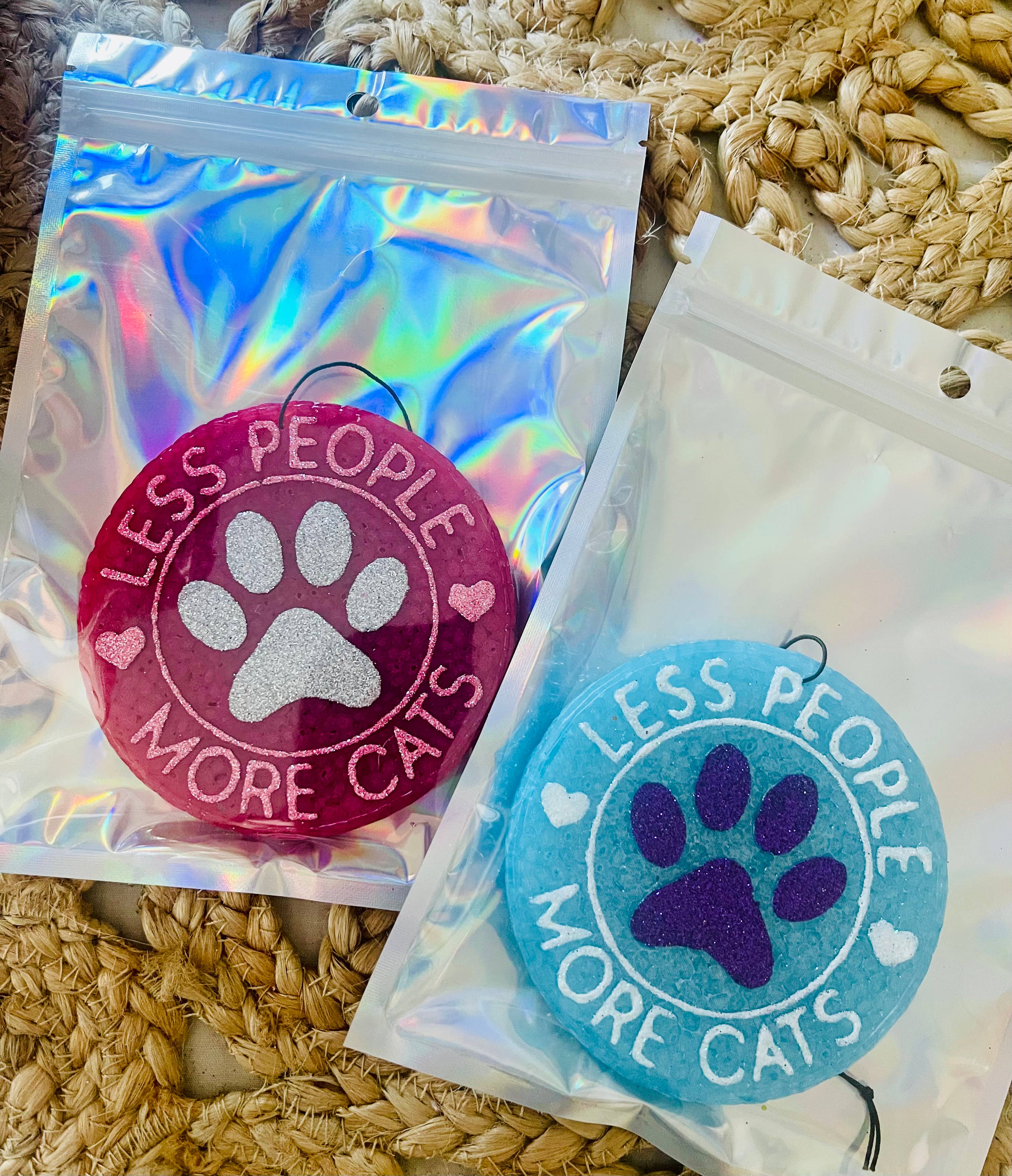 Less People More Cats Car Freshie