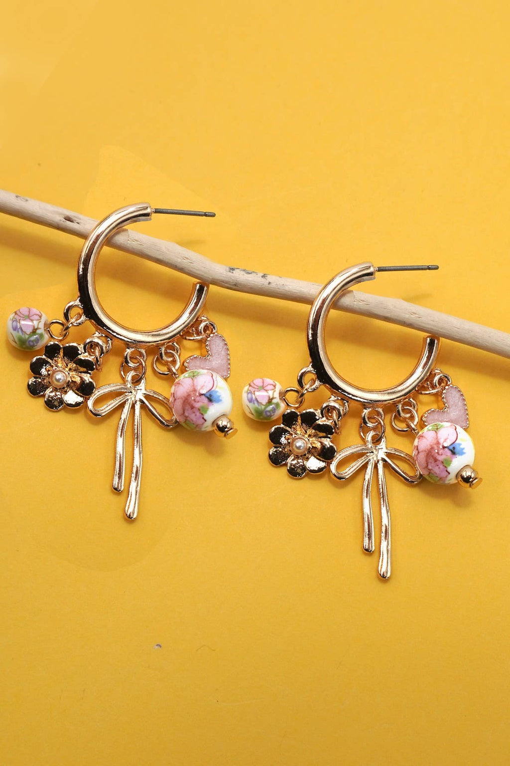The Flower Charm Earrings