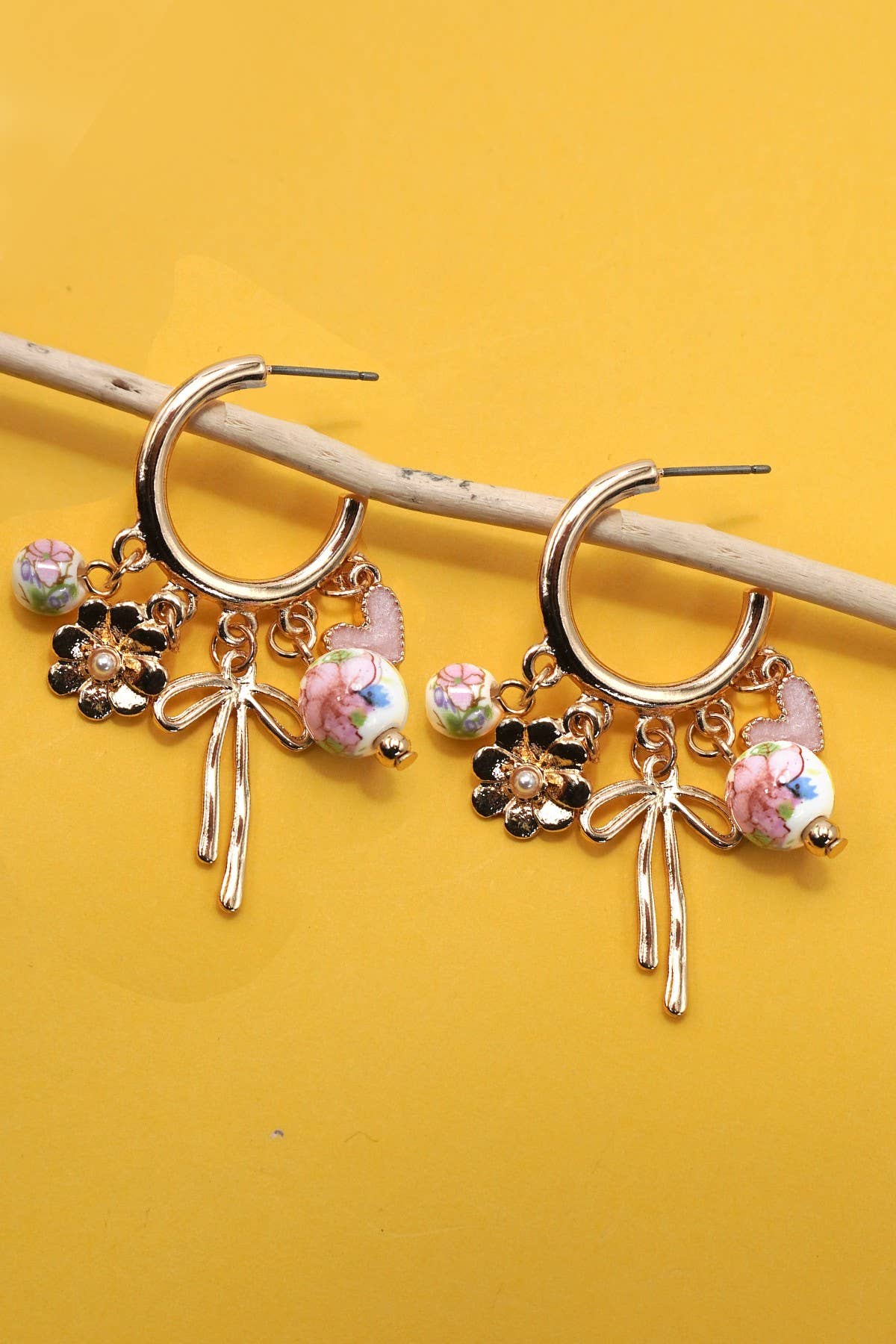 The Flower Charm Earrings
