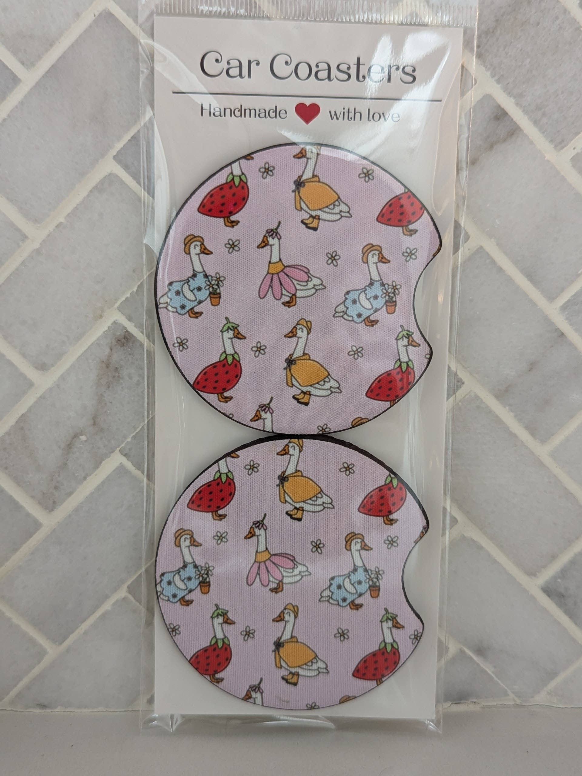 Silly Goose Car Coasters